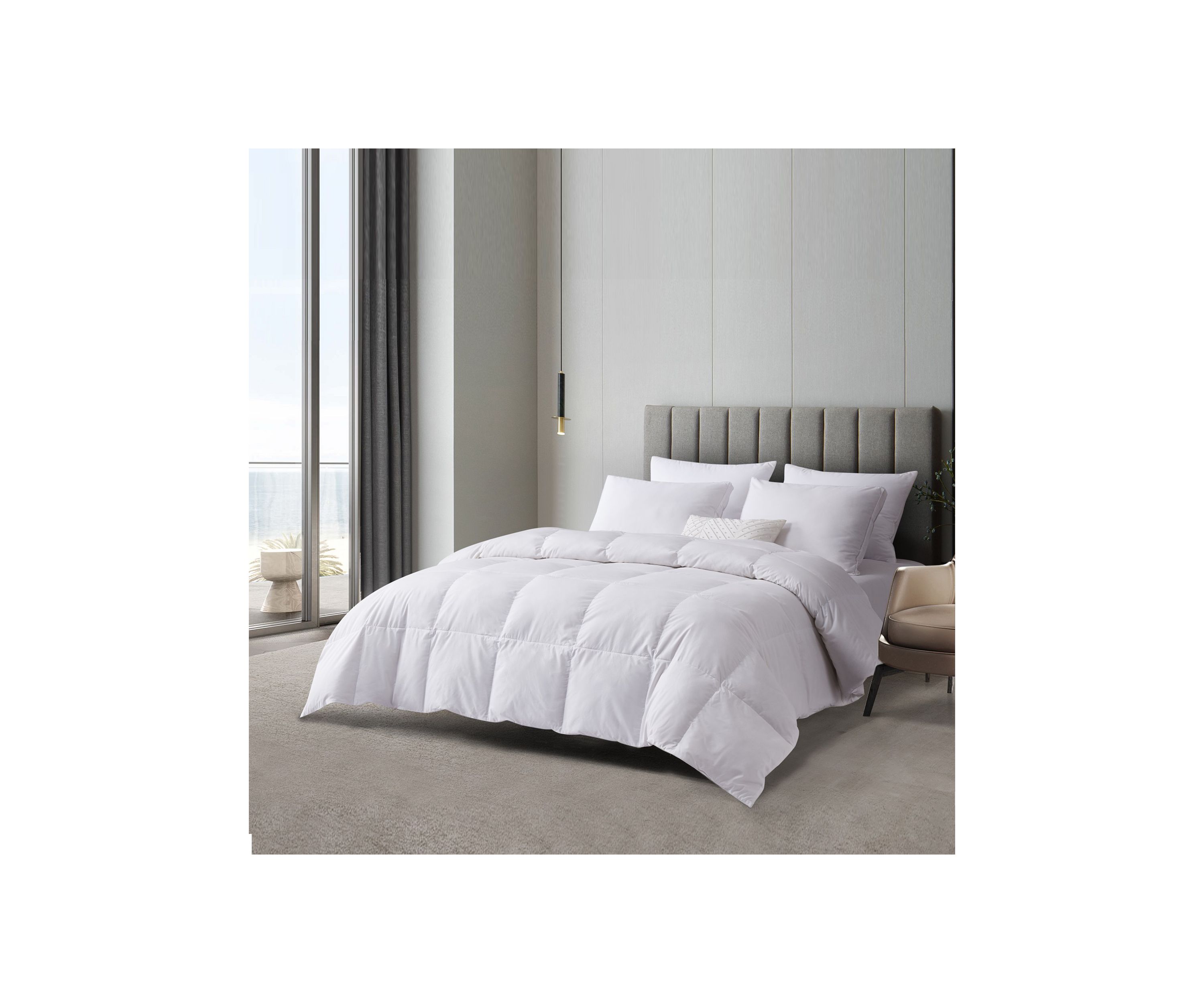 Tencel®/Cotton Blend 90/10 Feather/Down Fiber Comforter - All Seasons