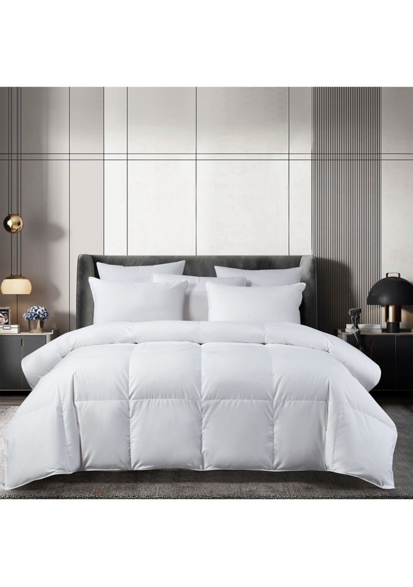 300 Thread Count Sateen Cotton European Down Comforter - All Seasons