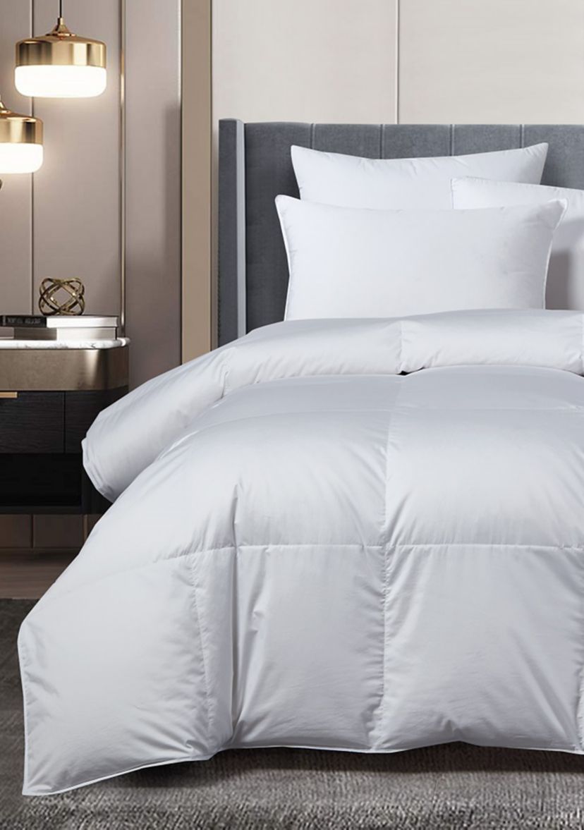 400 Thread Count Sateen Cotton European Goose Down Comforter - All Seasons