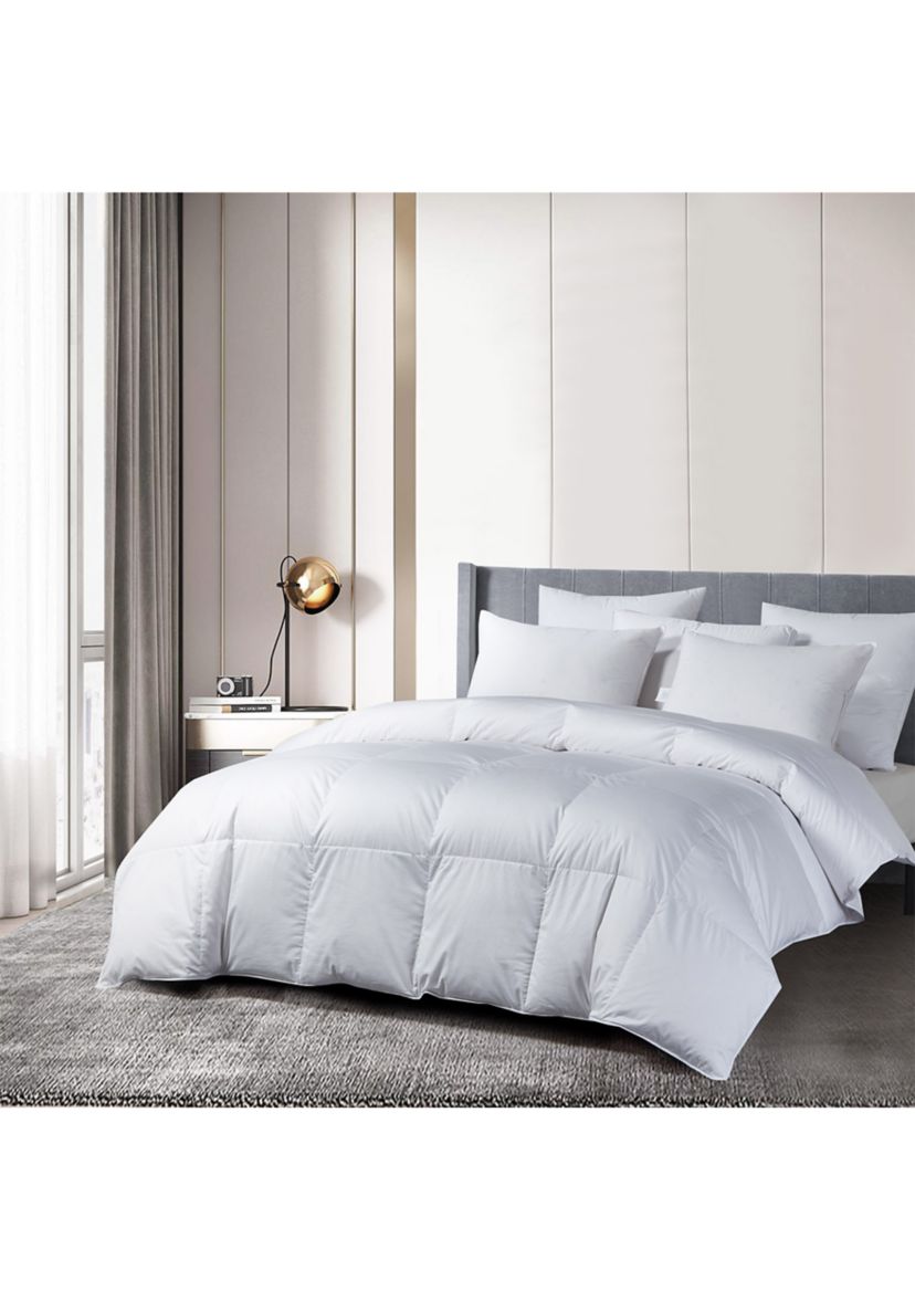 400 Thread Count Sateen Cotton European Goose Down Comforter - All Seasons
