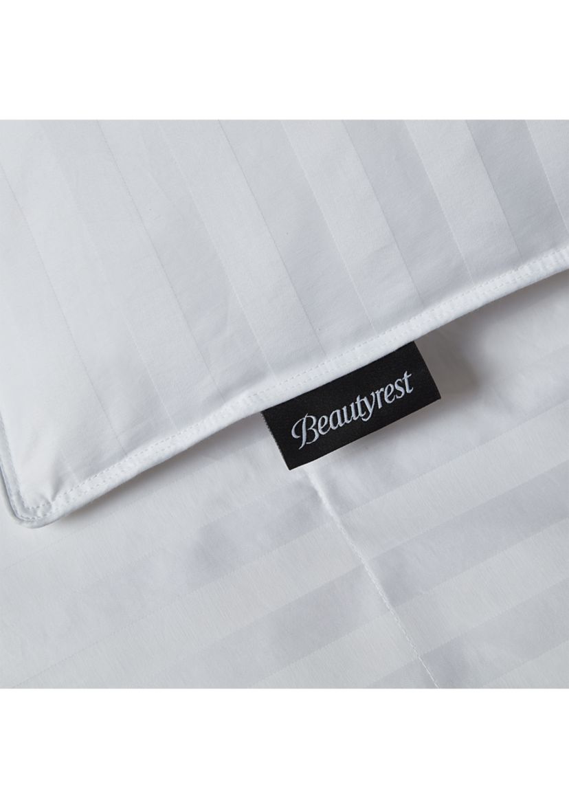 500 Thread Count Damask Stripe US Grown Cotton Hungarian Goose Down Comforter - All Seasons