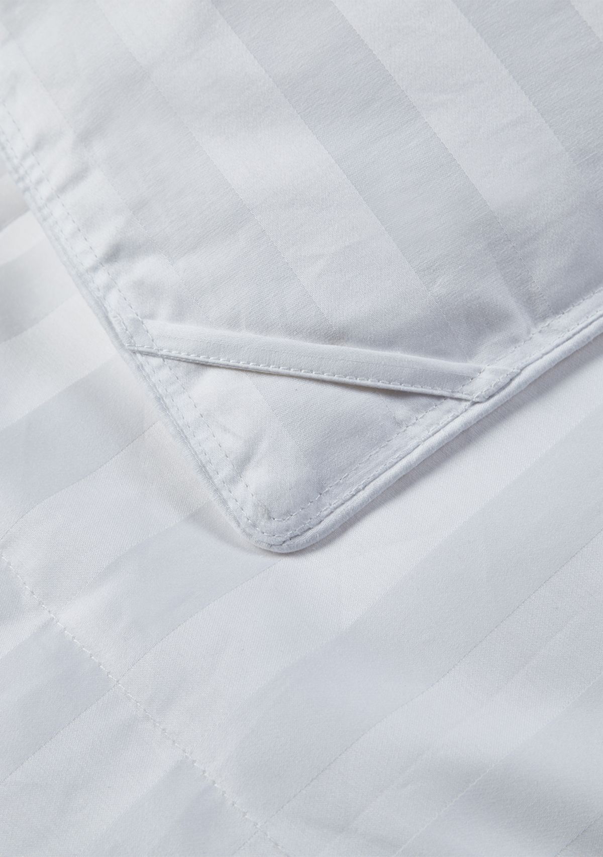 500 Thread Count Damask Stripe US Grown Cotton Hungarian Goose Down Comforter - All Seasons