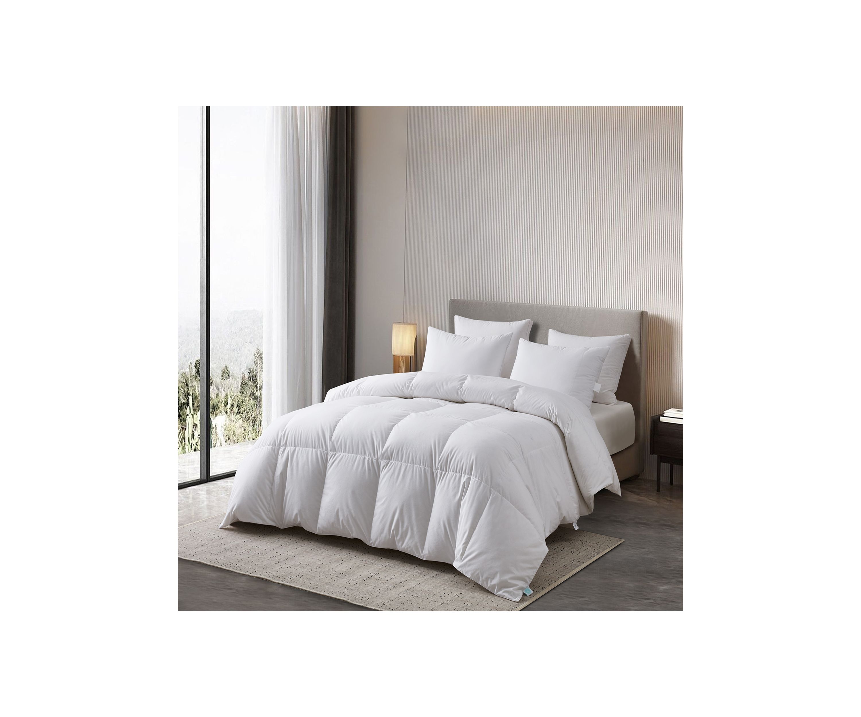 Tencel/Cotton Blend Hungarian Goose Down Comforter - All Seasons
