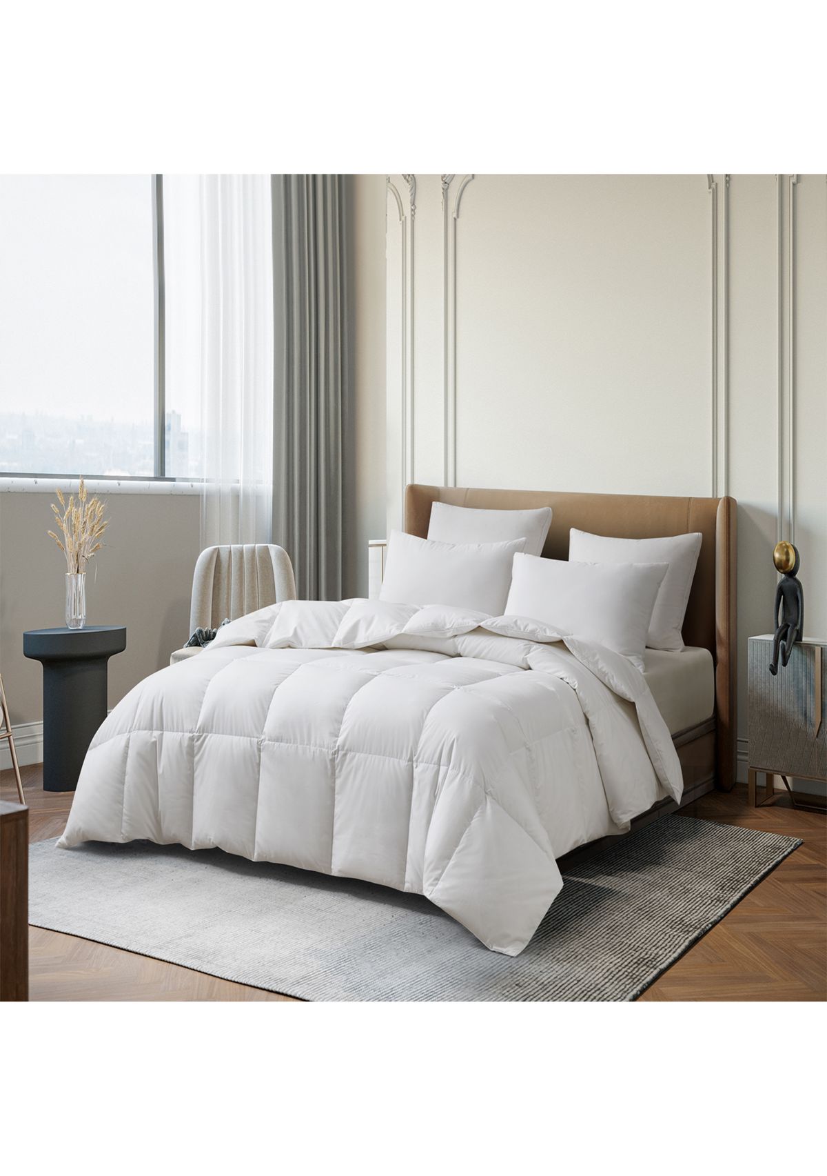 Tencel®/Cotton Blend Goose Down Fiber Comforter - All Seasons