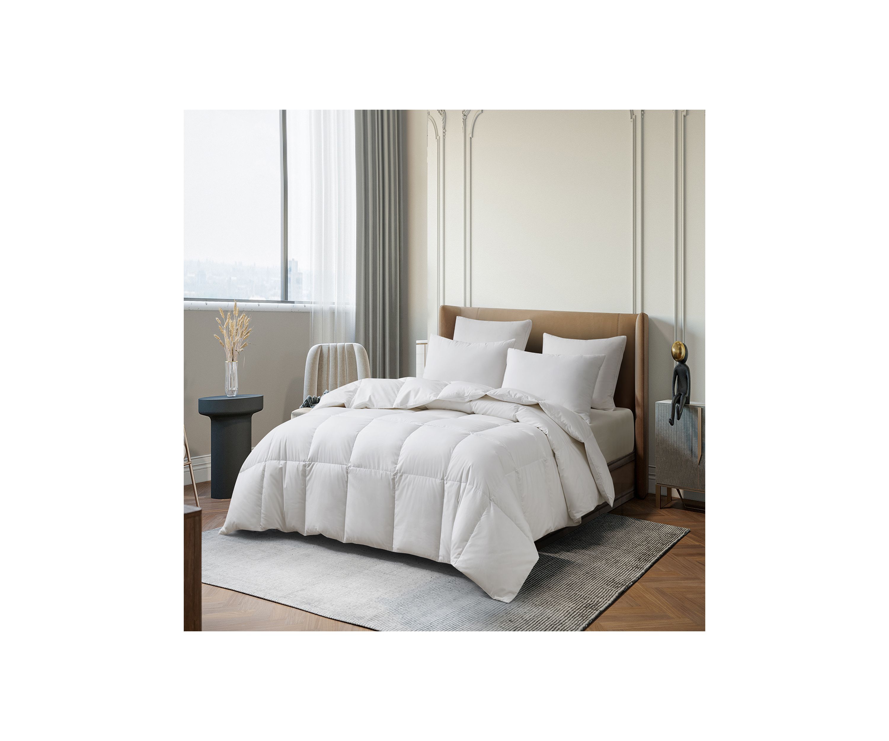 Tencel®/Cotton Blend Goose Down Fiber Comforter - All Seasons