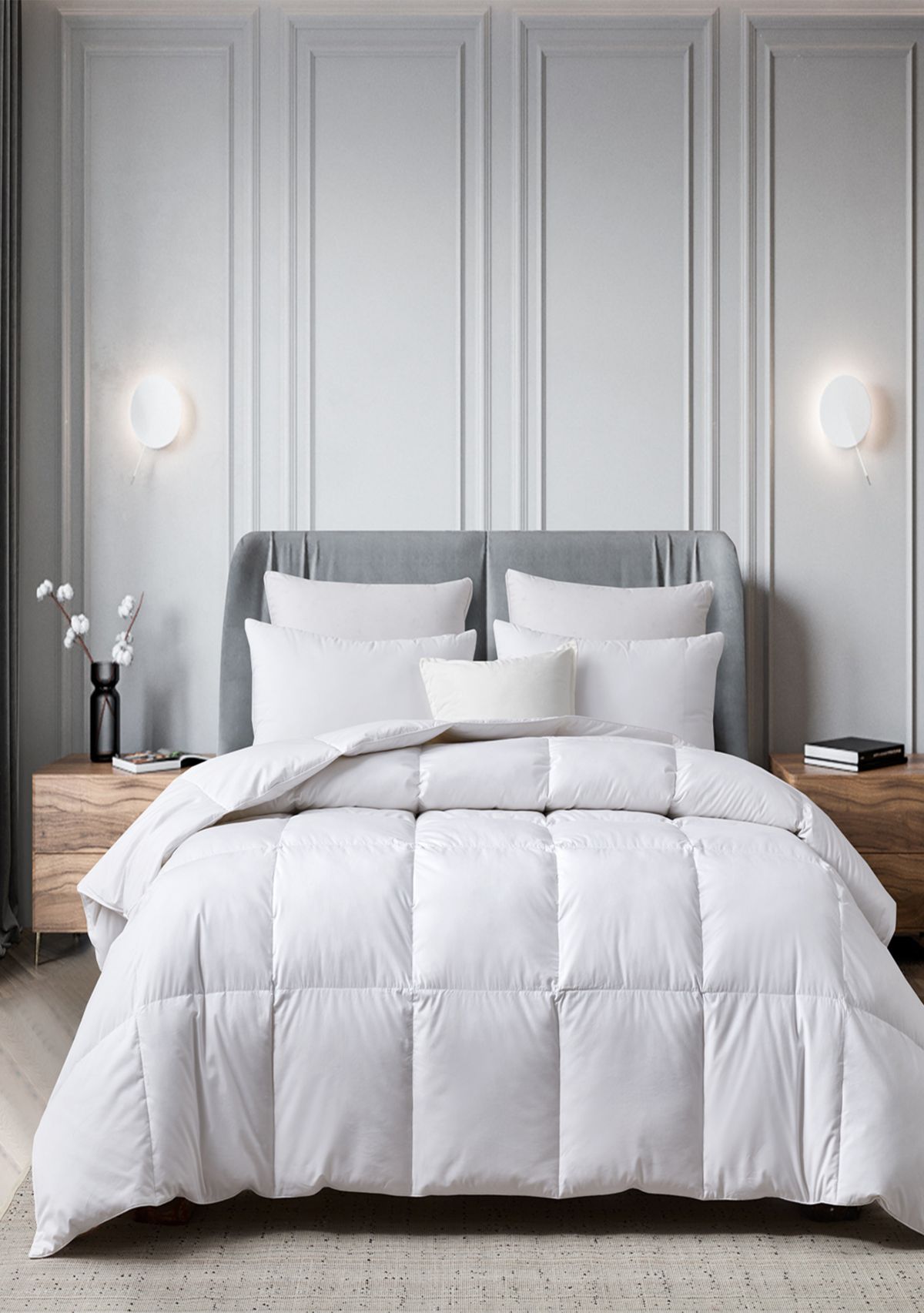 Tencel®/Cotton blend 90/10 Goose Feather/Down Fiber Comforter - All Seasons