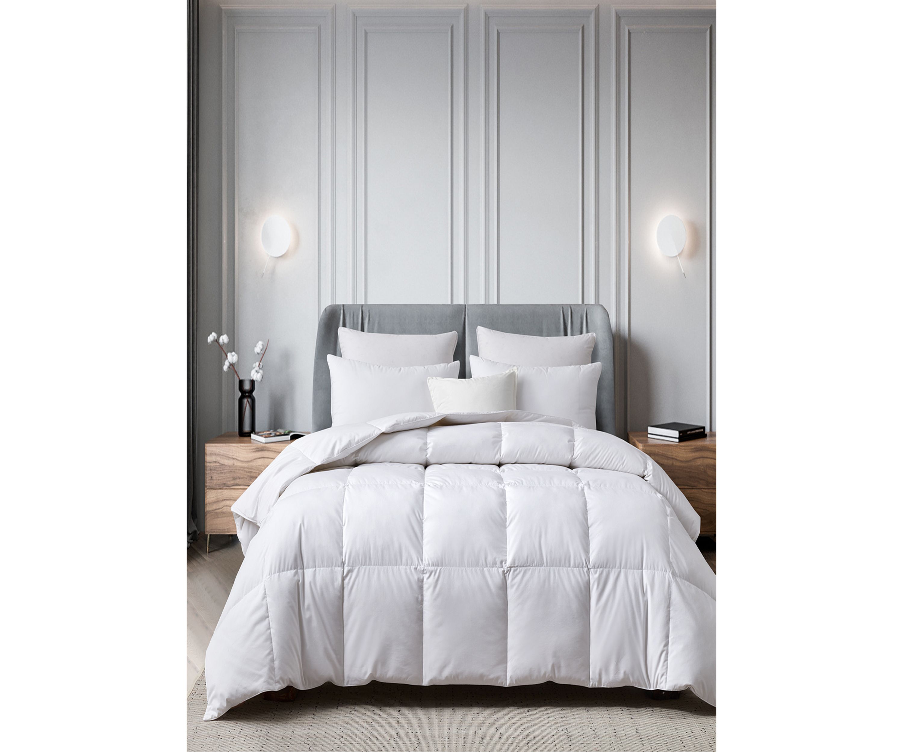 Tencel®/Cotton blend 90/10 Goose Feather/Down Fiber Comforter - All Seasons