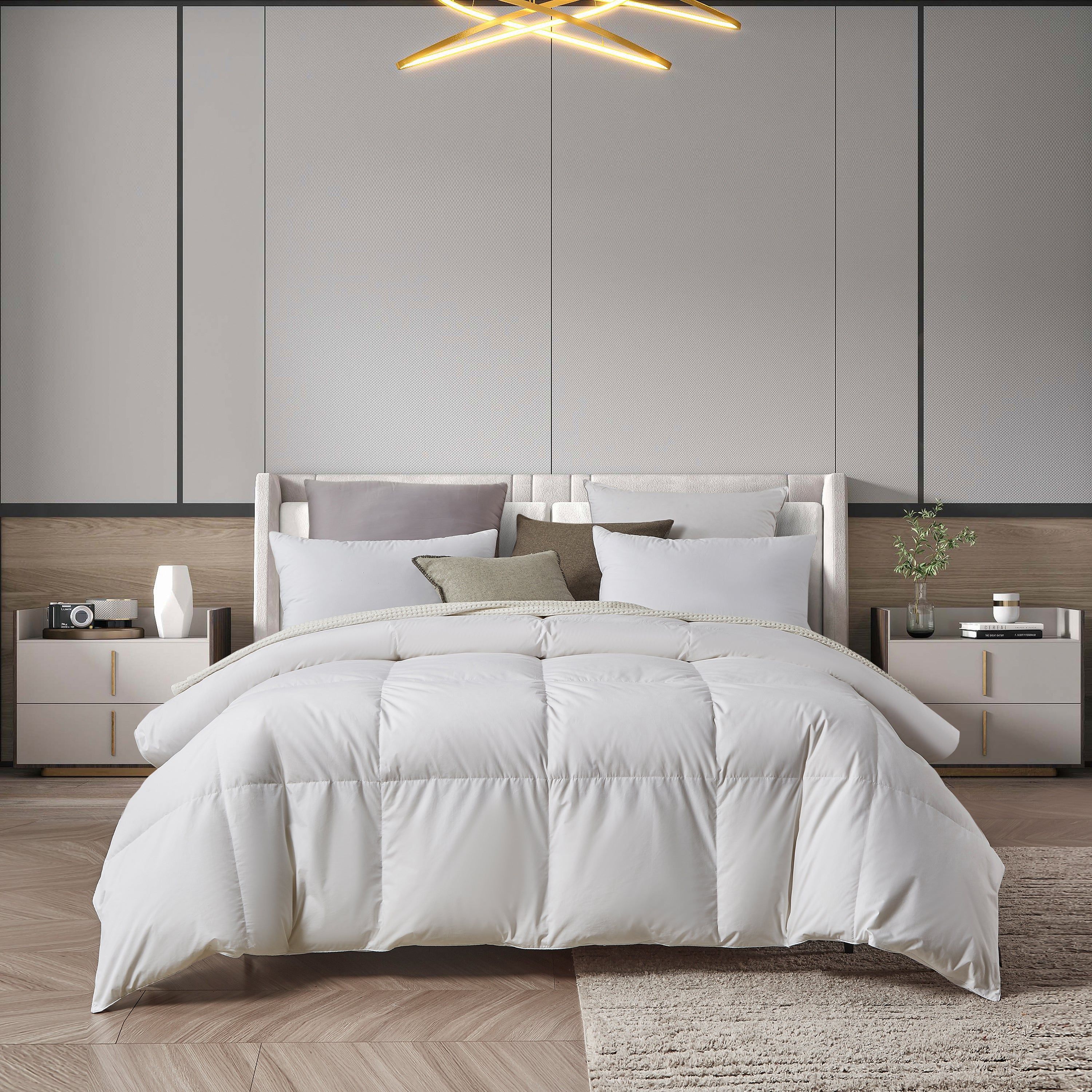 100% Organic Cotton Premium All Season White Down Comforter
