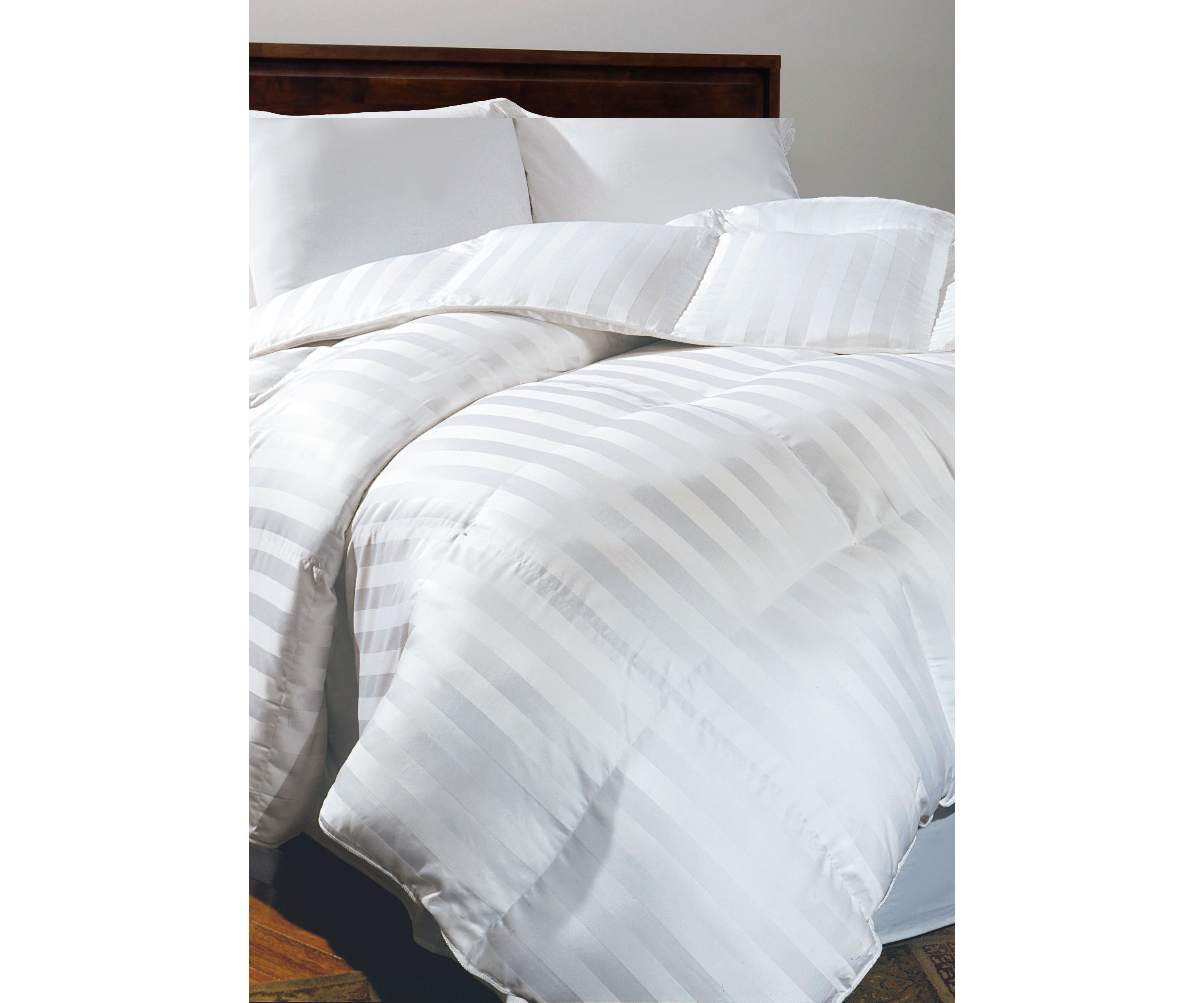 500 Thread Count Siberian Cotton Damask Stripe All Season Down Comforter