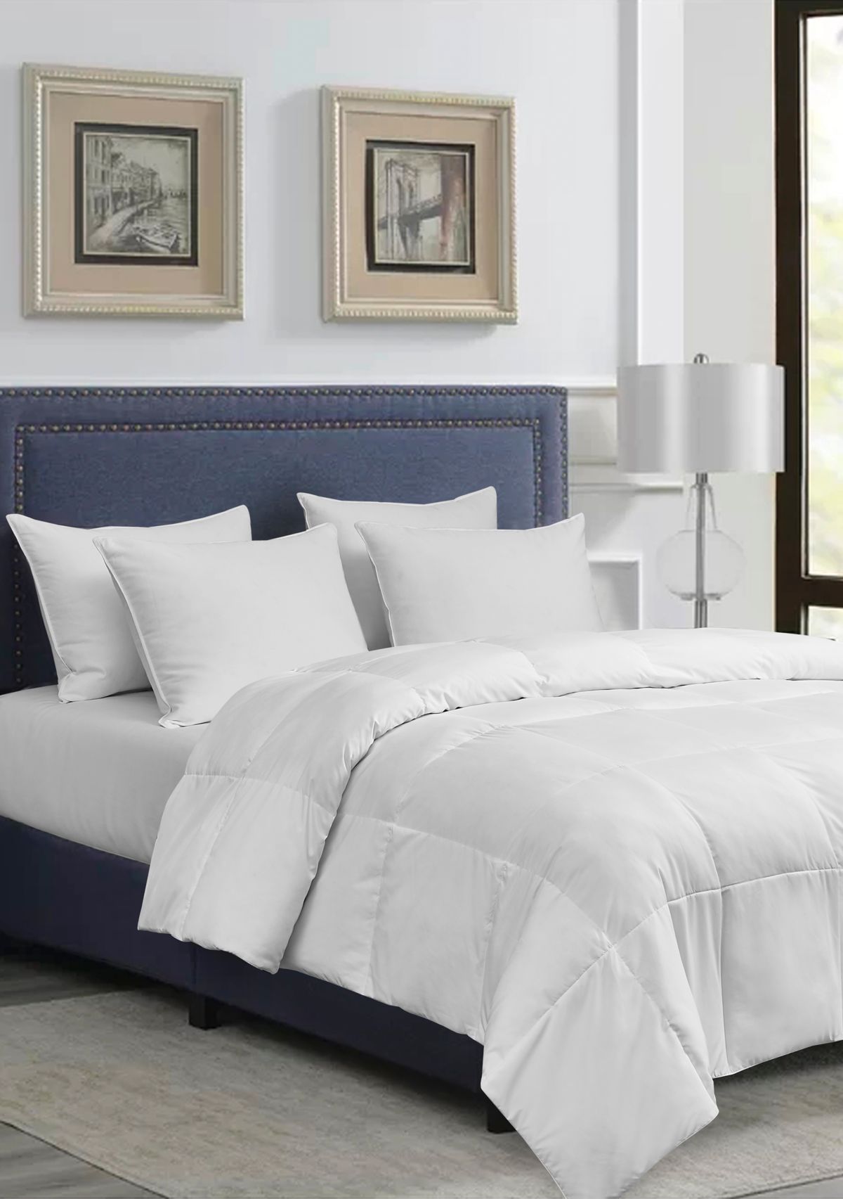 Microfiber Extra Warmth Goose Feather and Down Fiber Comforter