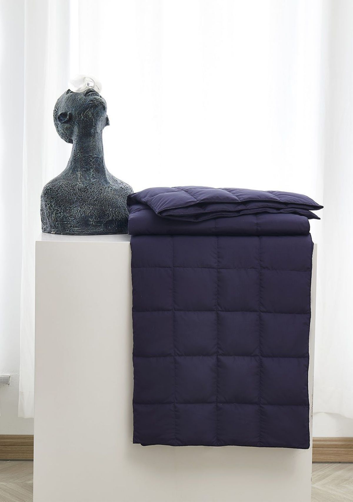 Serta Packable Down Fiber Grey Throw