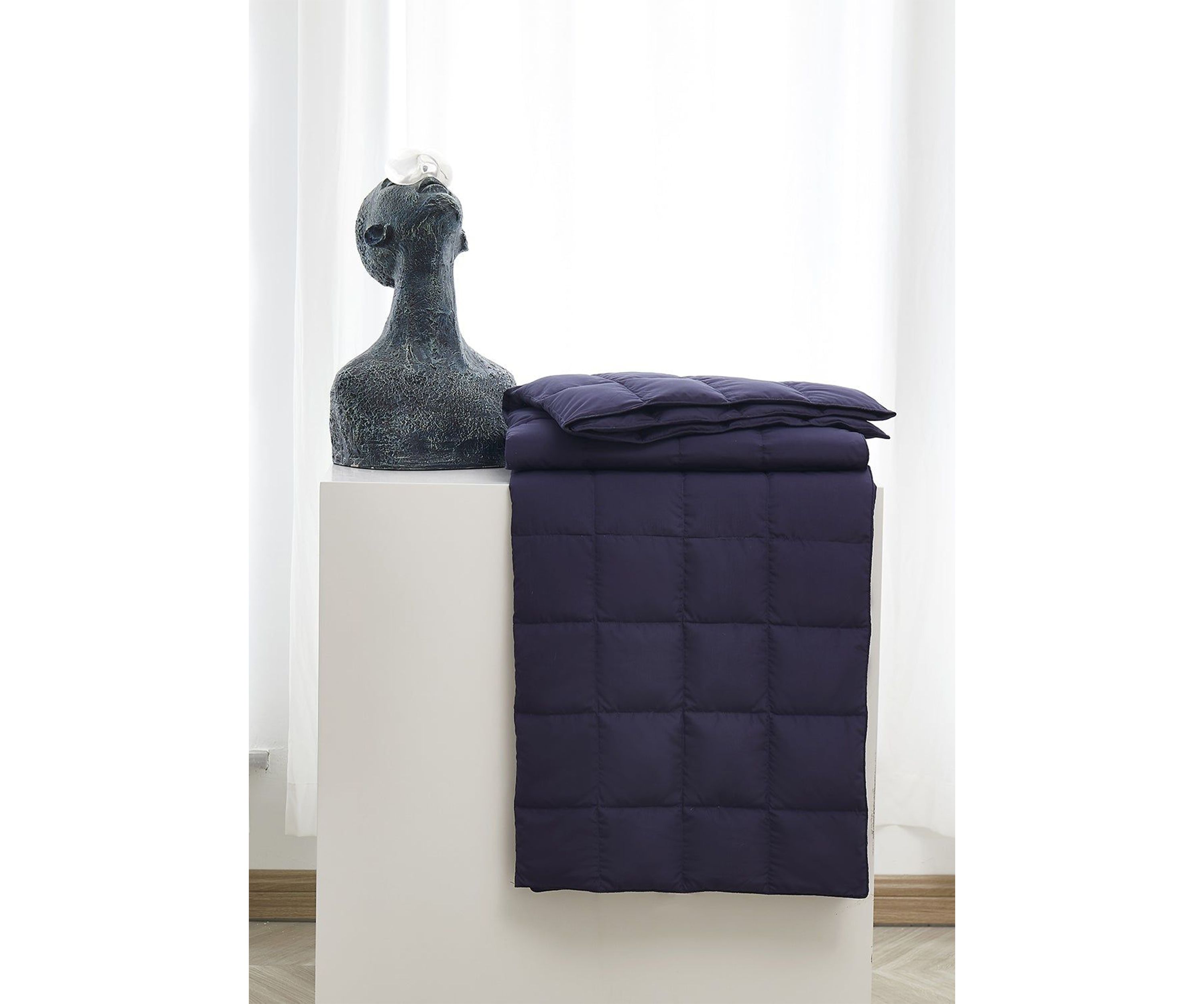Serta Packable Down Fiber Grey Throw
