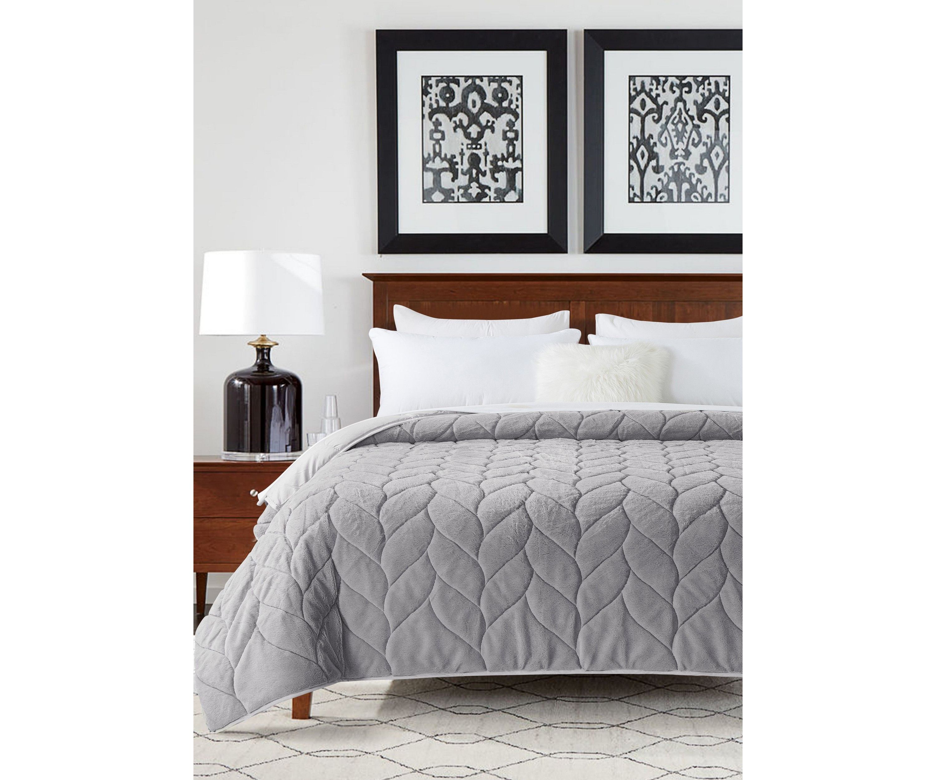 Cozy Gray Down Alternative Blanket