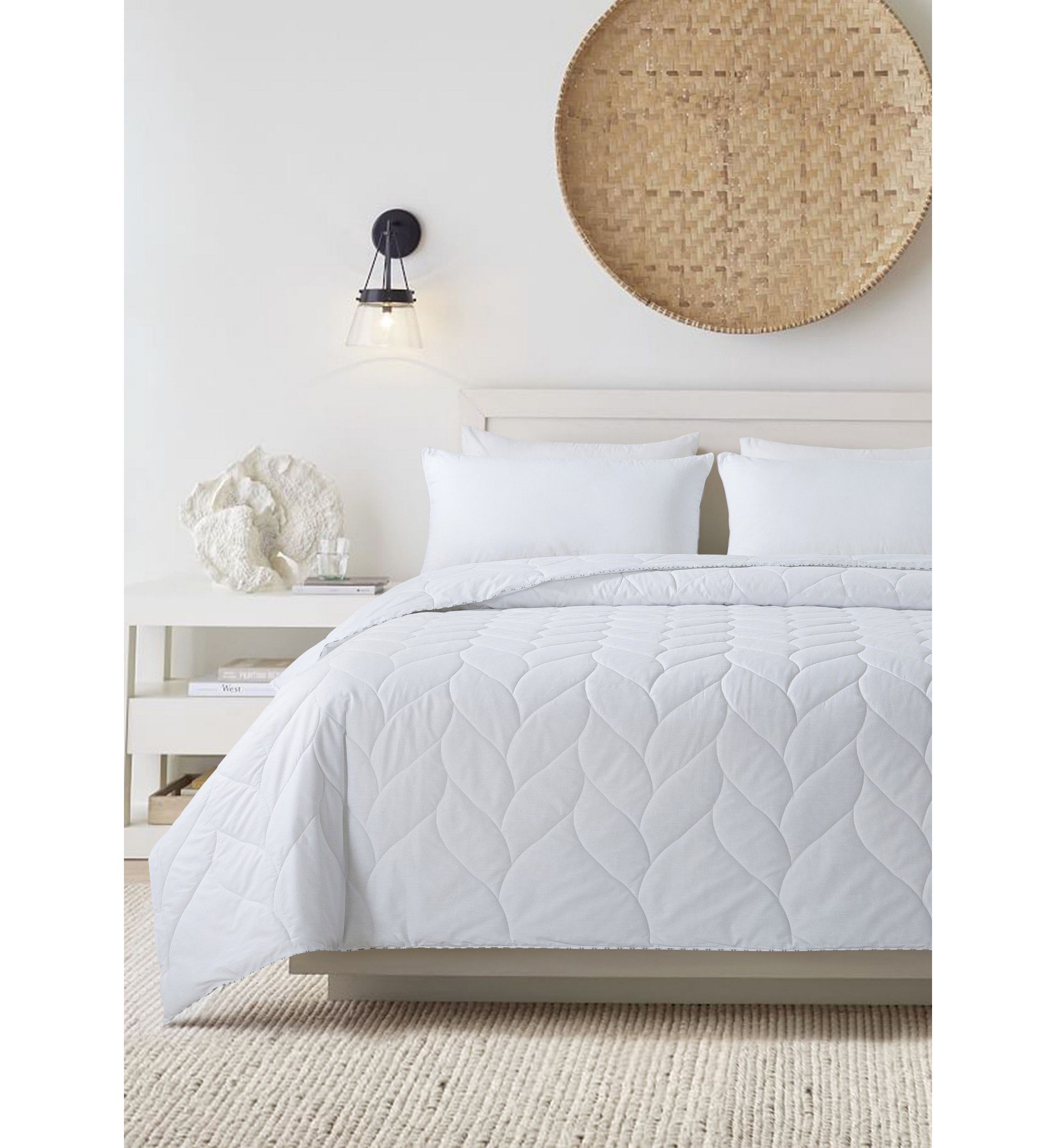 Antimicrobial Cotton White Duck Down Blanket