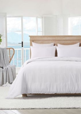 St. James Home Ruffled Edge Down Alternative Blanket, White, King