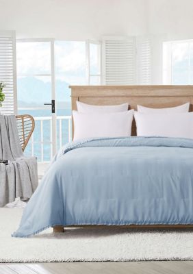 St. James Home Ruffled Edge Down Alternative Blanket, Blue, King