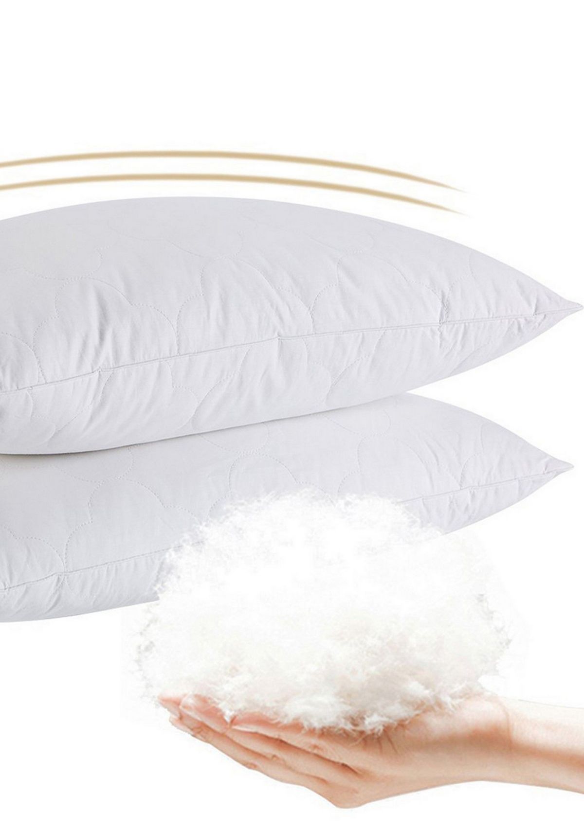 Twin Pack White Goose Nano Down and Feather Pillows