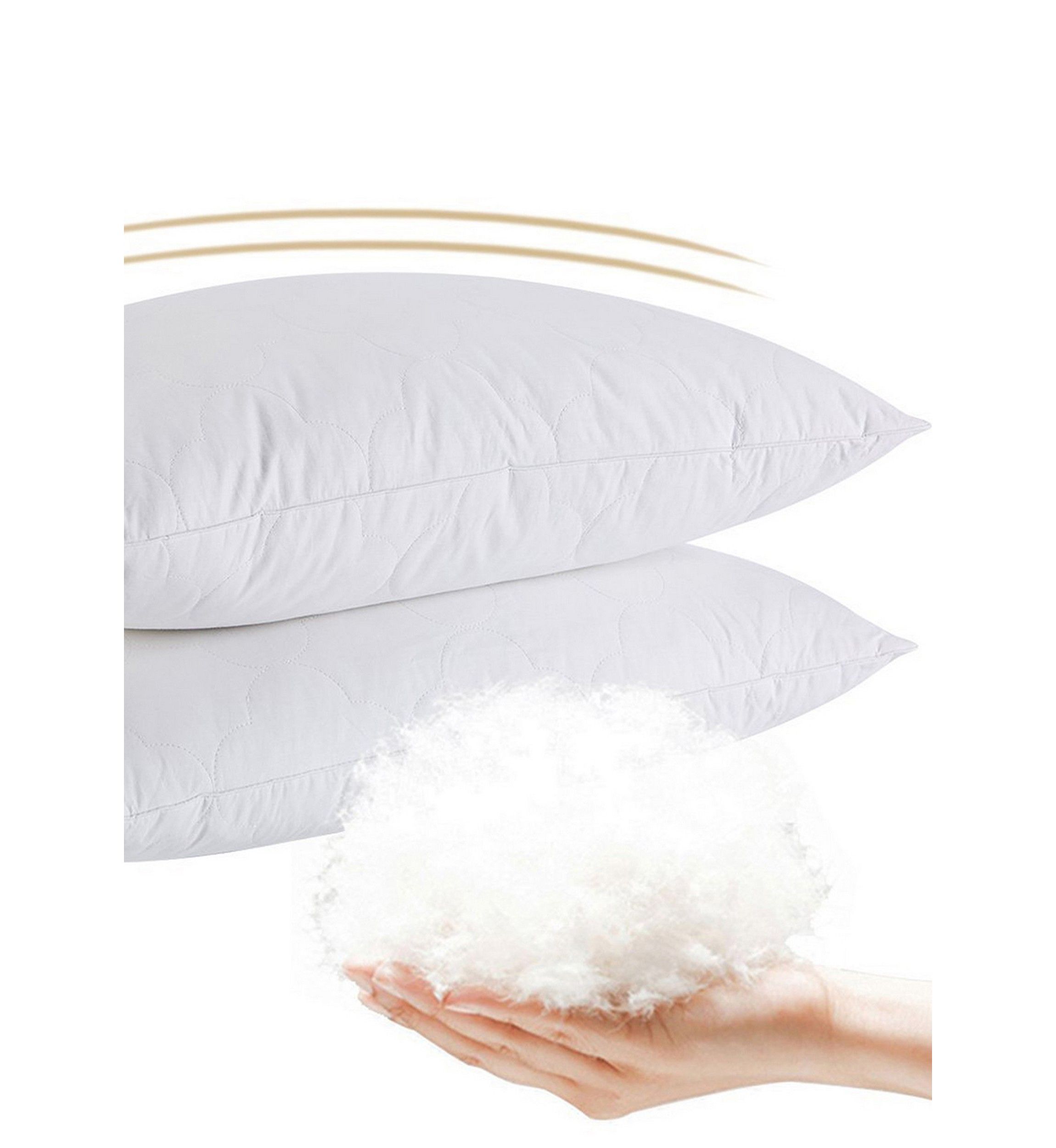 Twin Pack White Goose Nano Down and Feather Pillows