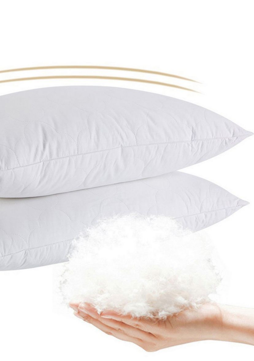 Twin Pack White Goose Nano Down and Feather Pillows