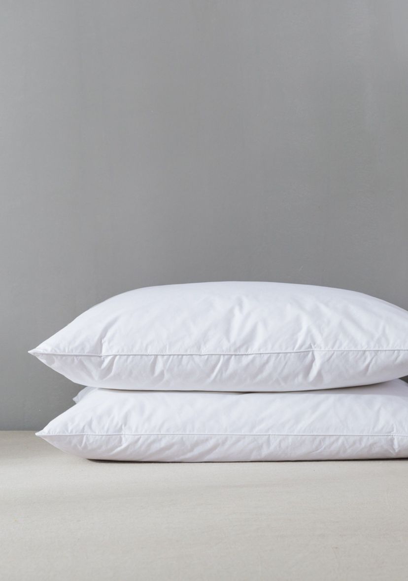 Twin Pack White Goose Feather and Down Blend Pillow