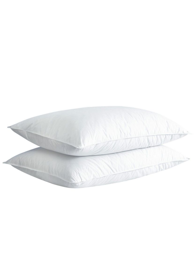 Twin Pack White Goose Feather and Down Blend Pillow