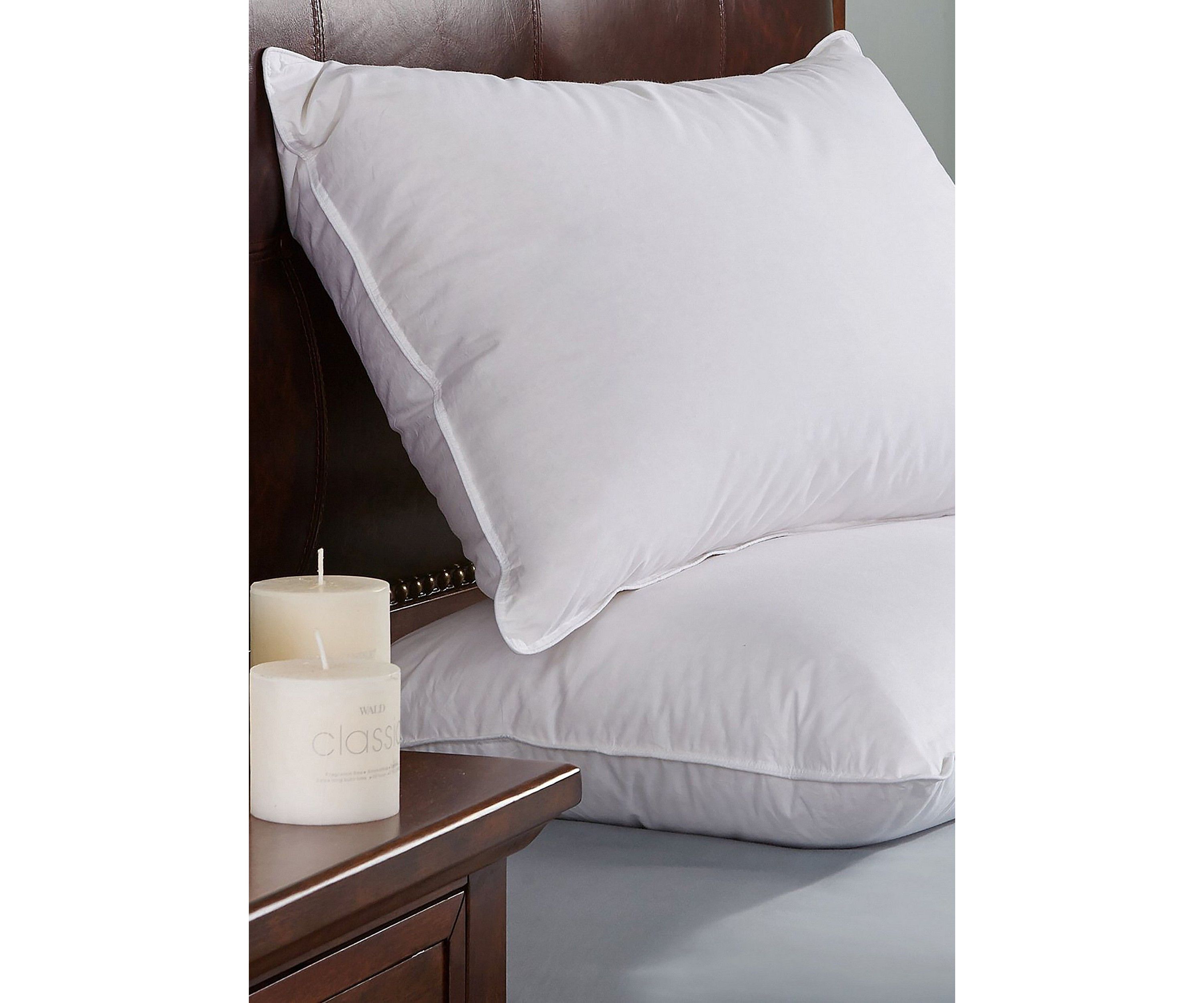 Twin Pack White Goose Feather Down Blend Pillow
