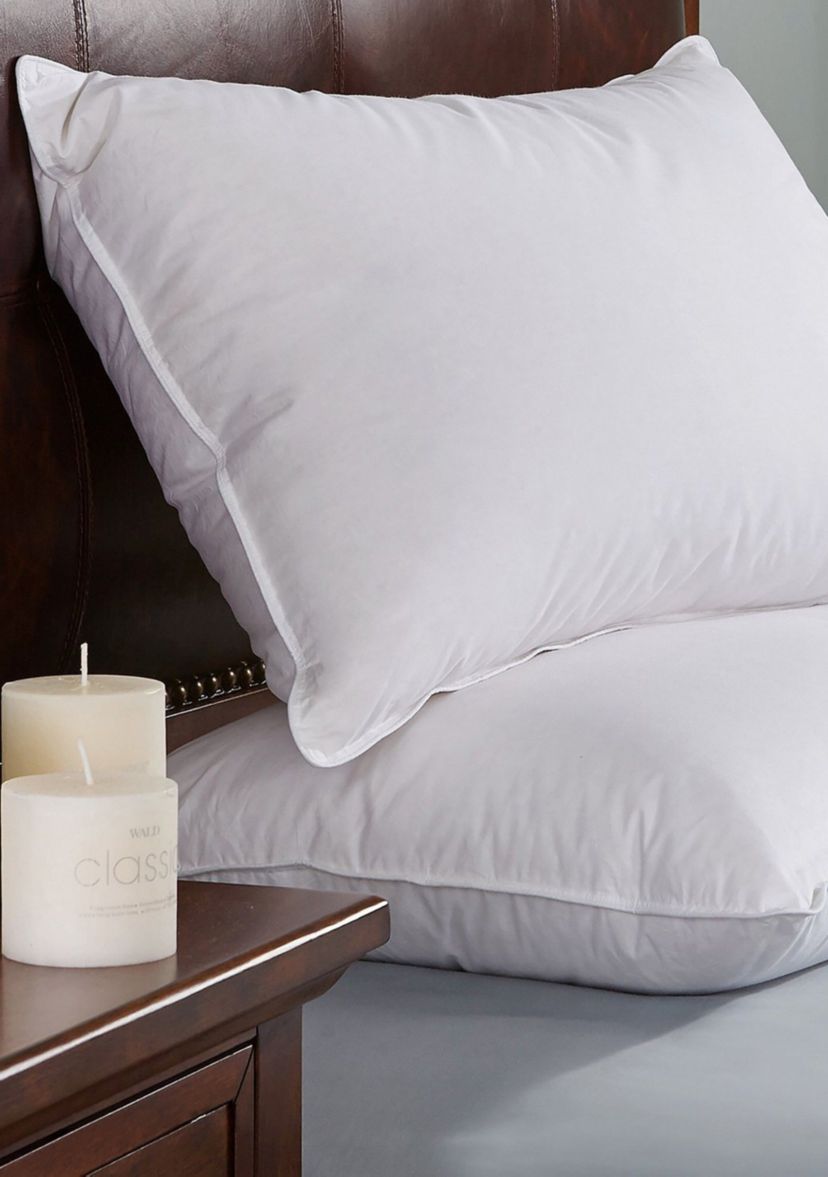 Twin Pack White Goose Feather Down Blend Pillow