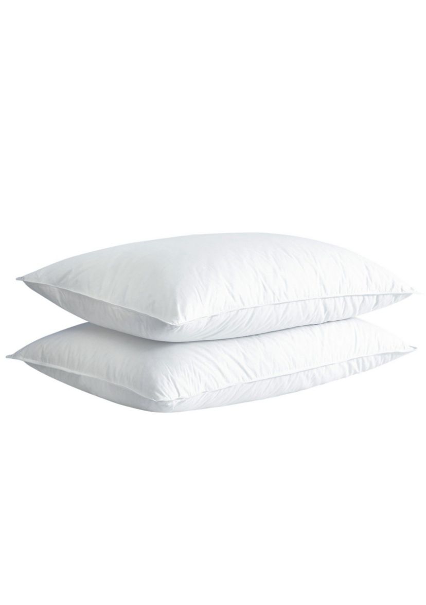 Twin Pack White Goose Feather Down Blend Pillow