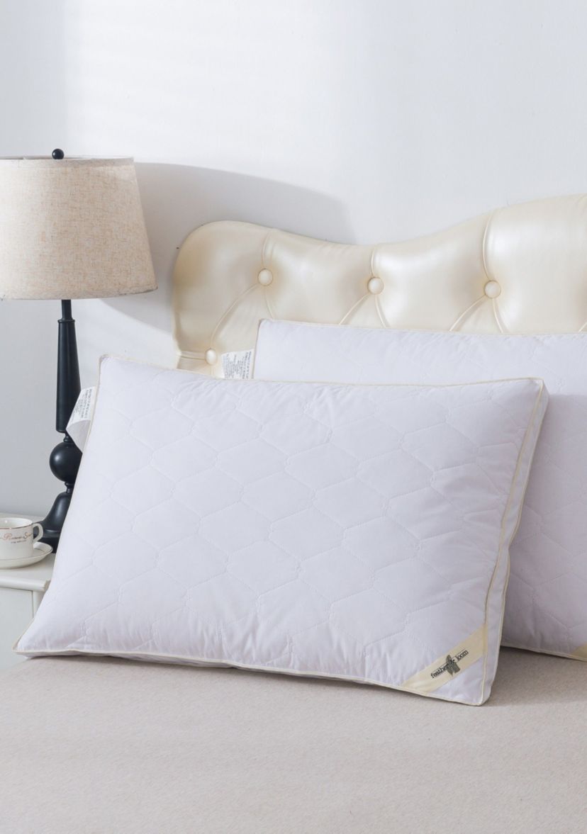 Feather and Loom Cotton Quilted Nano Feather Pillow