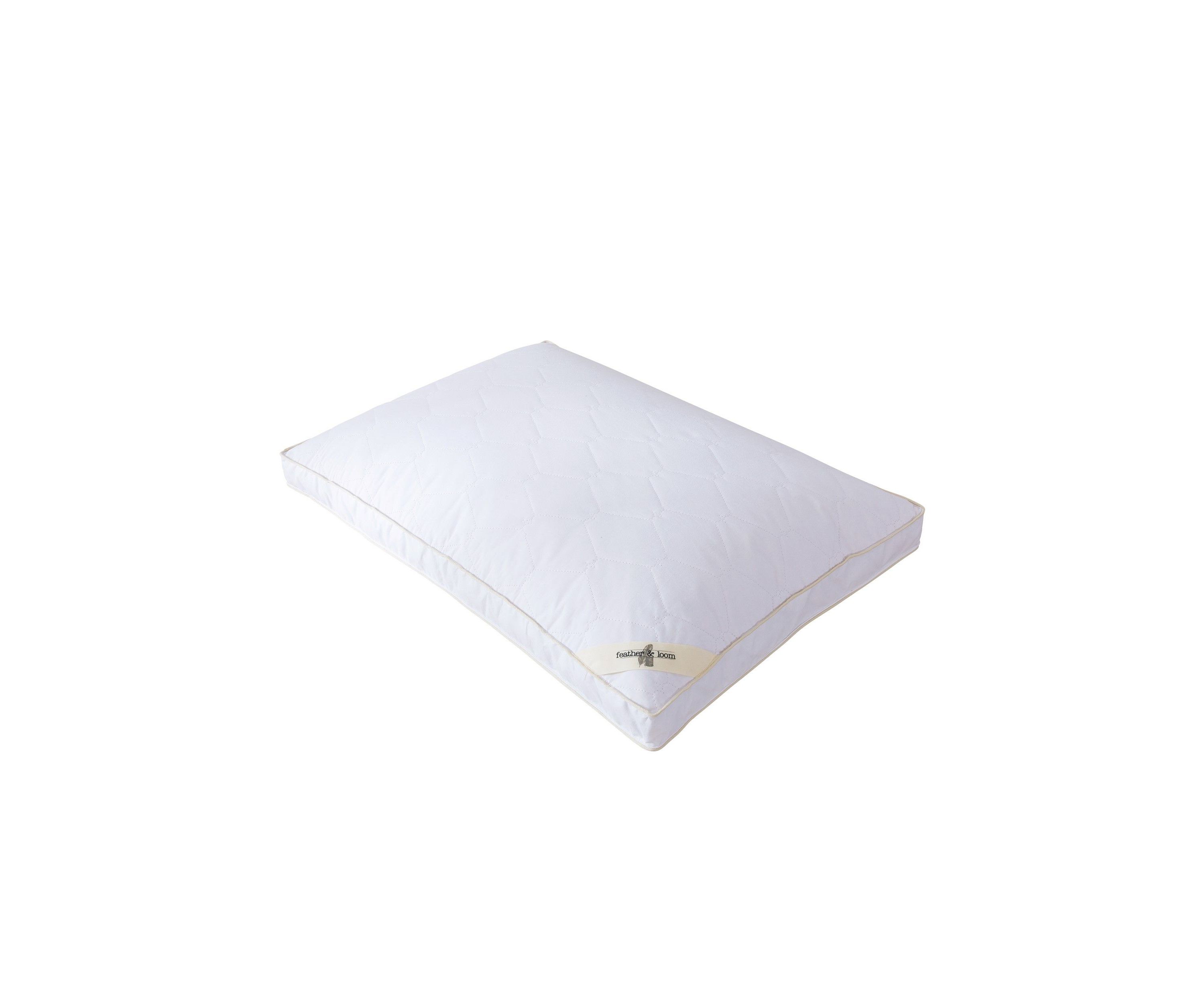 Feather and Loom Cotton Quilted Nano Feather Pillow