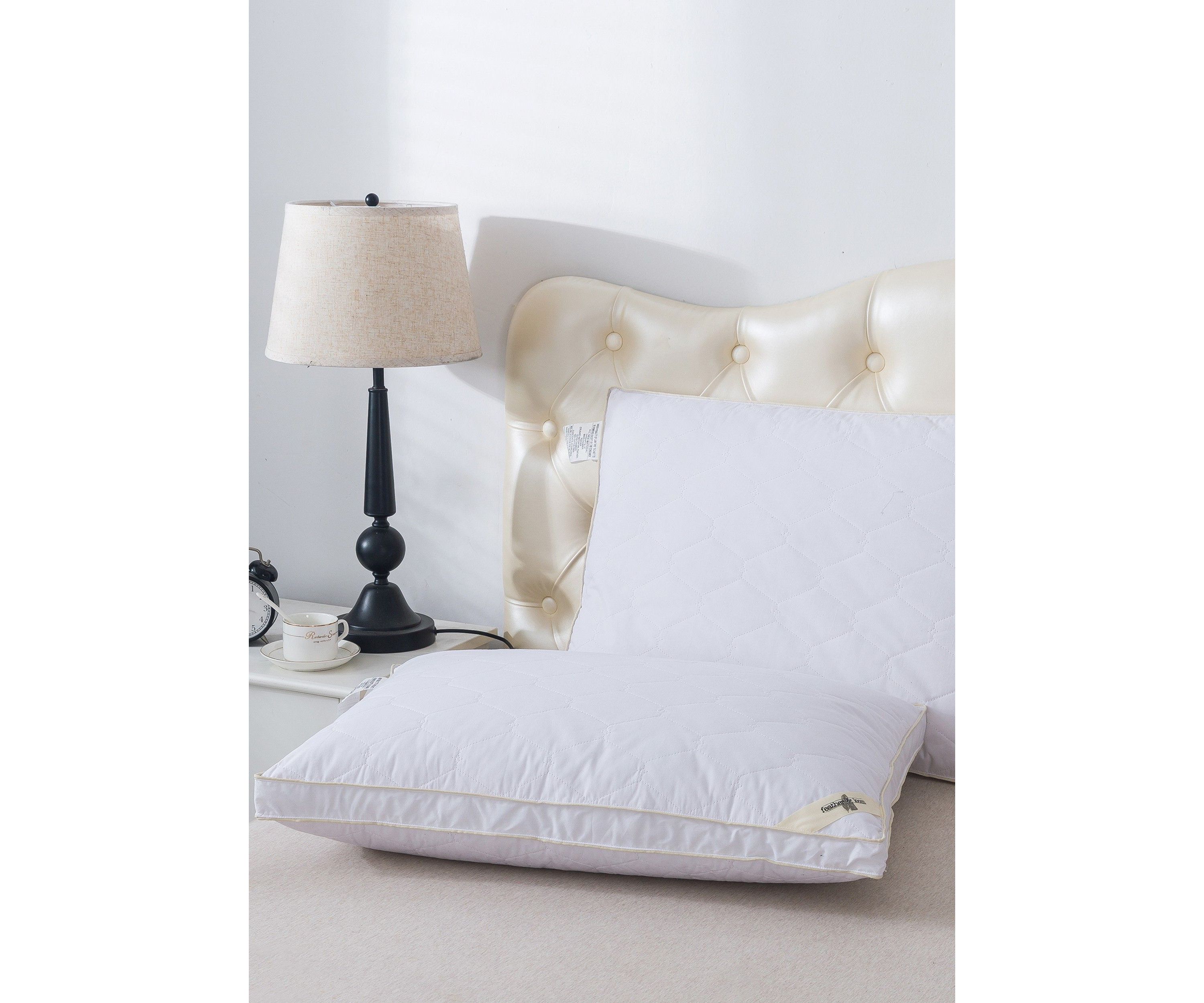 Feather and Loom Cotton Quilted Nano Feather Pillow