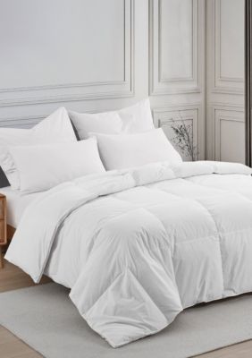 All Season Soft Microfiber White Goose Feather Fiber Comforter