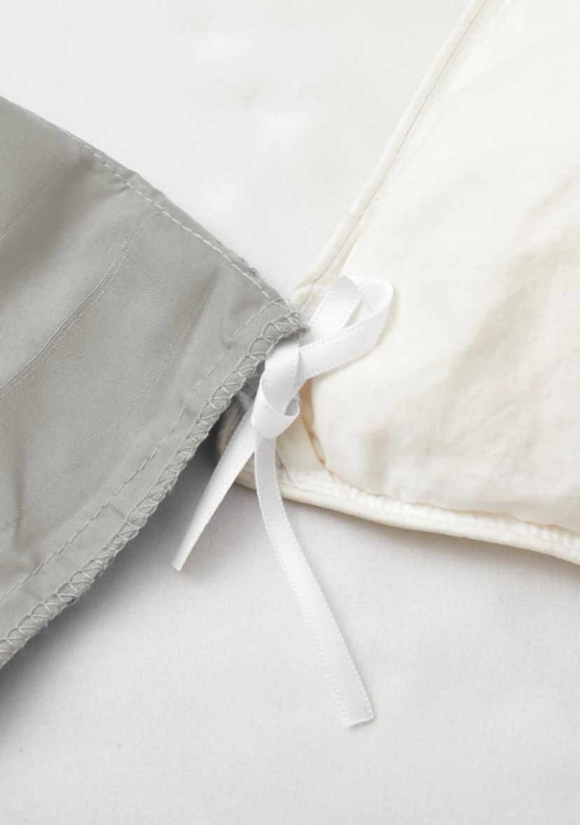 Striped Clipped Jacquard Duvet Cover Set