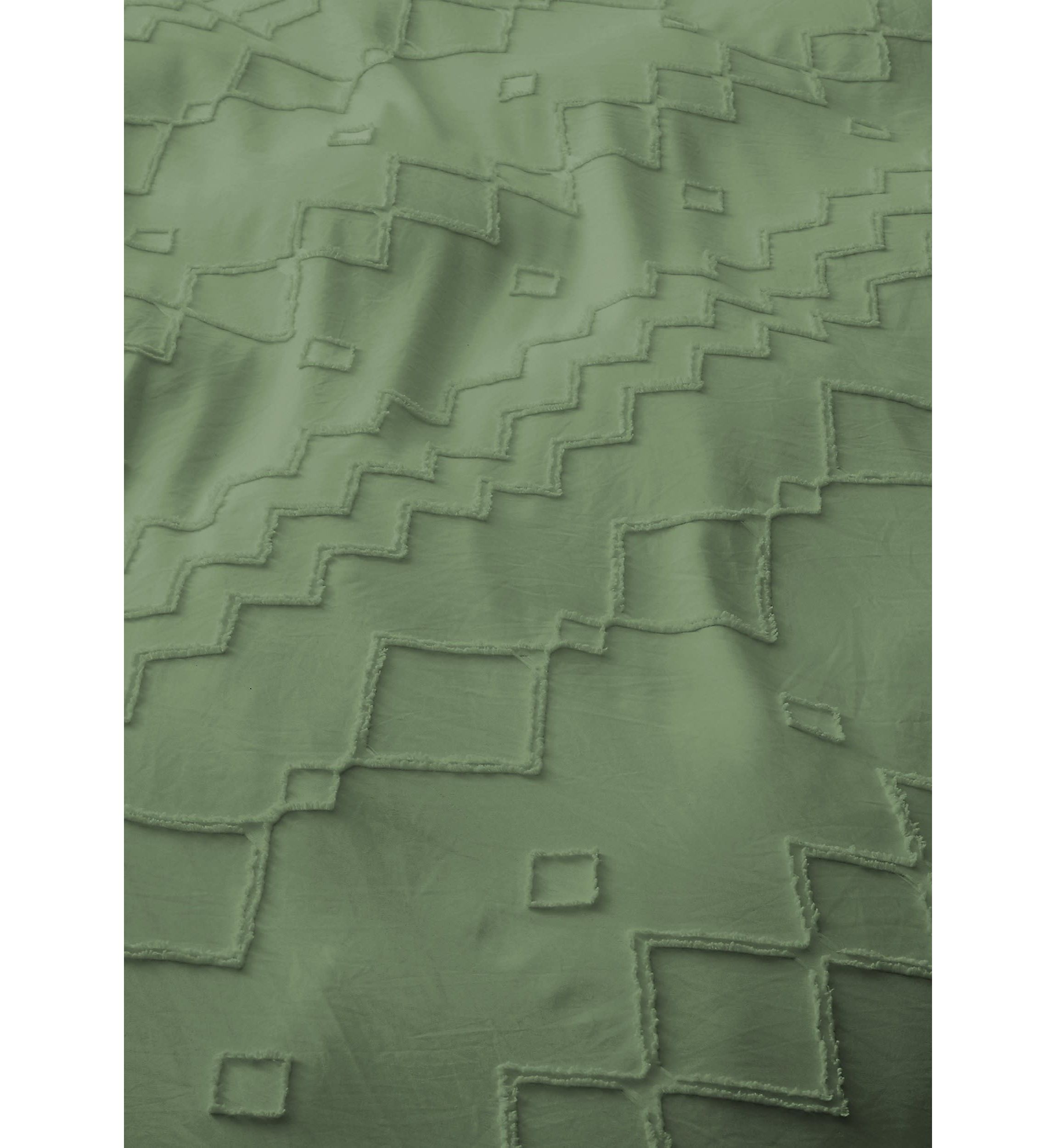 Clipped Jacquard Diamond Geometric Duvet Cover Set