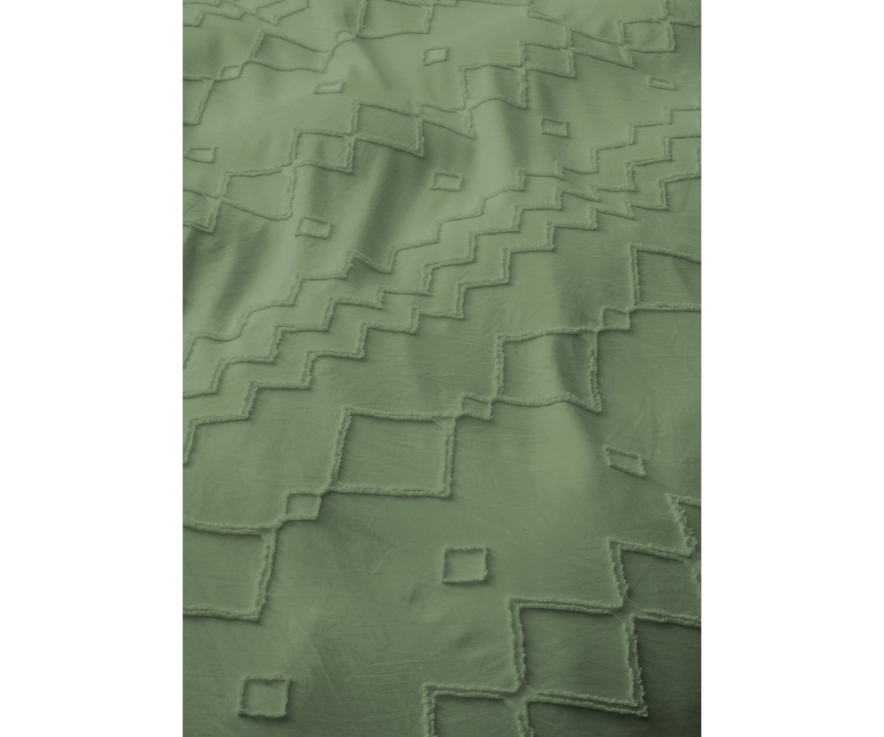 Clipped Jacquard Diamond Geometric Duvet Cover Set