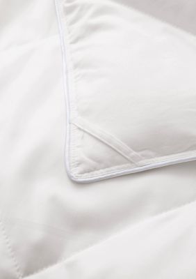 Diamond Stitch Lightweight Microfiber White Goose Down and Feather Fiber Comforter