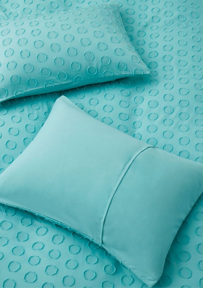 Circle Clipped Jacquard Duvet Cover Set