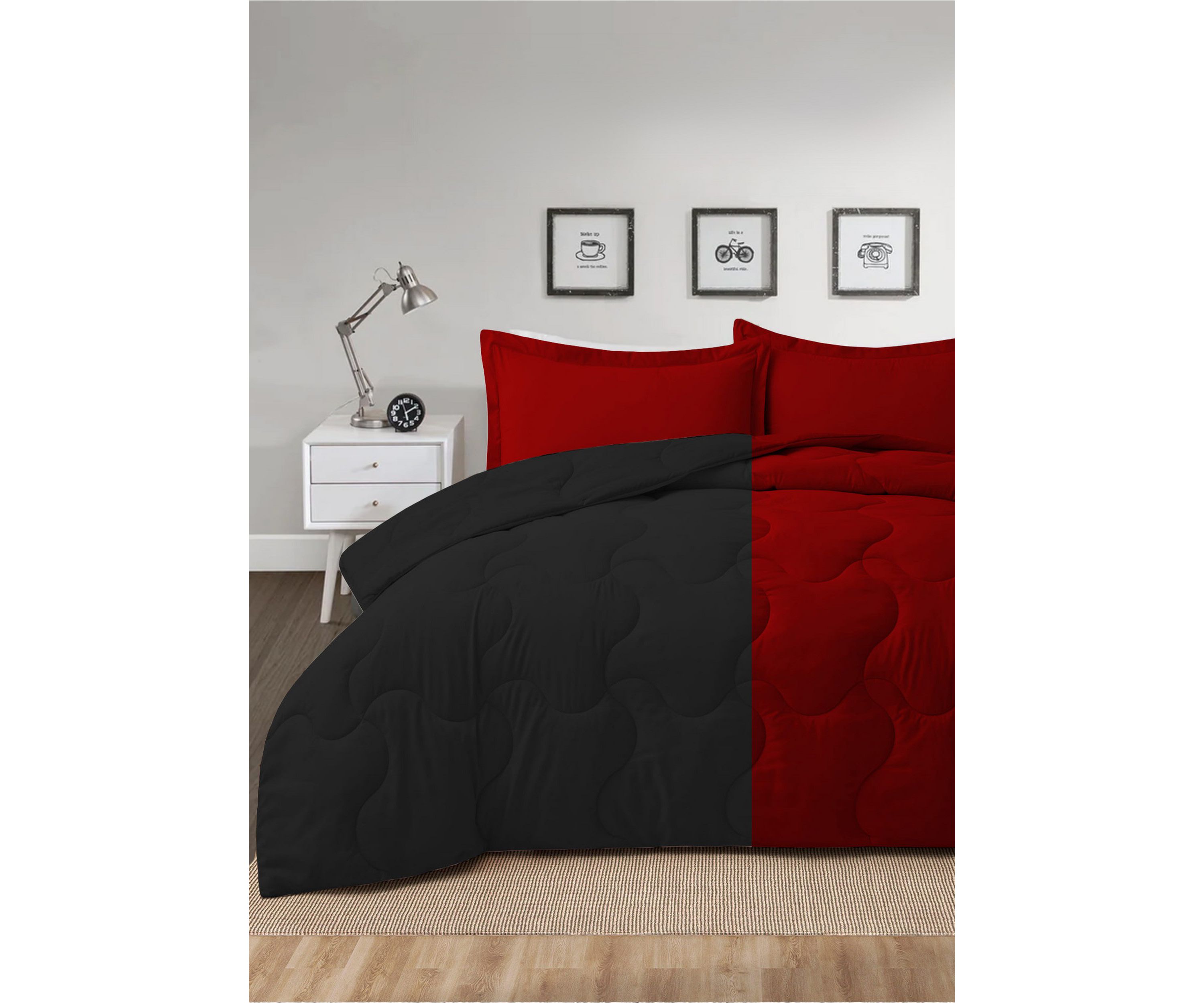 Lightweight Reversible Down Alternative Comforter Set