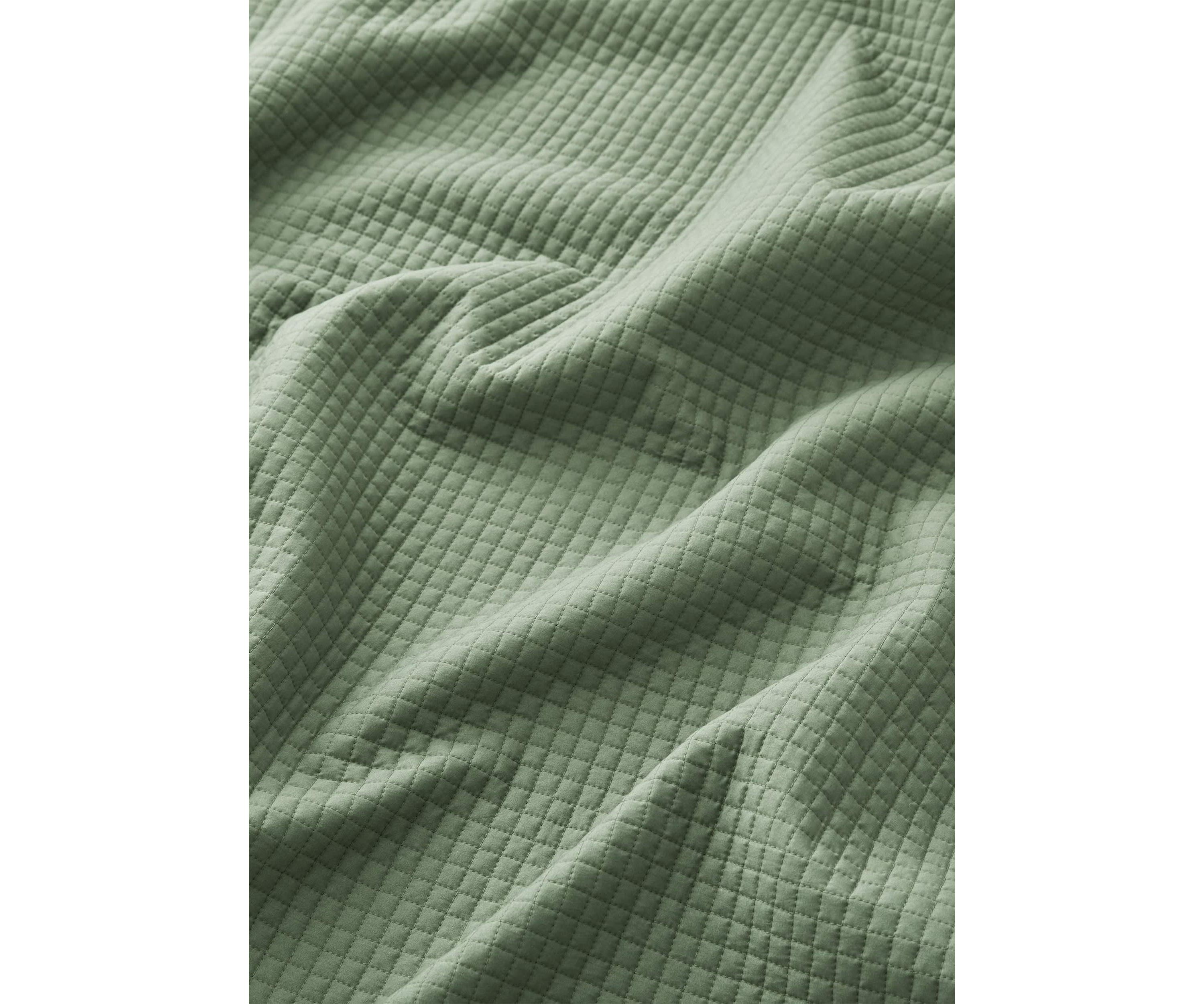 Micro Square Stitch Quilted Coverlet Set