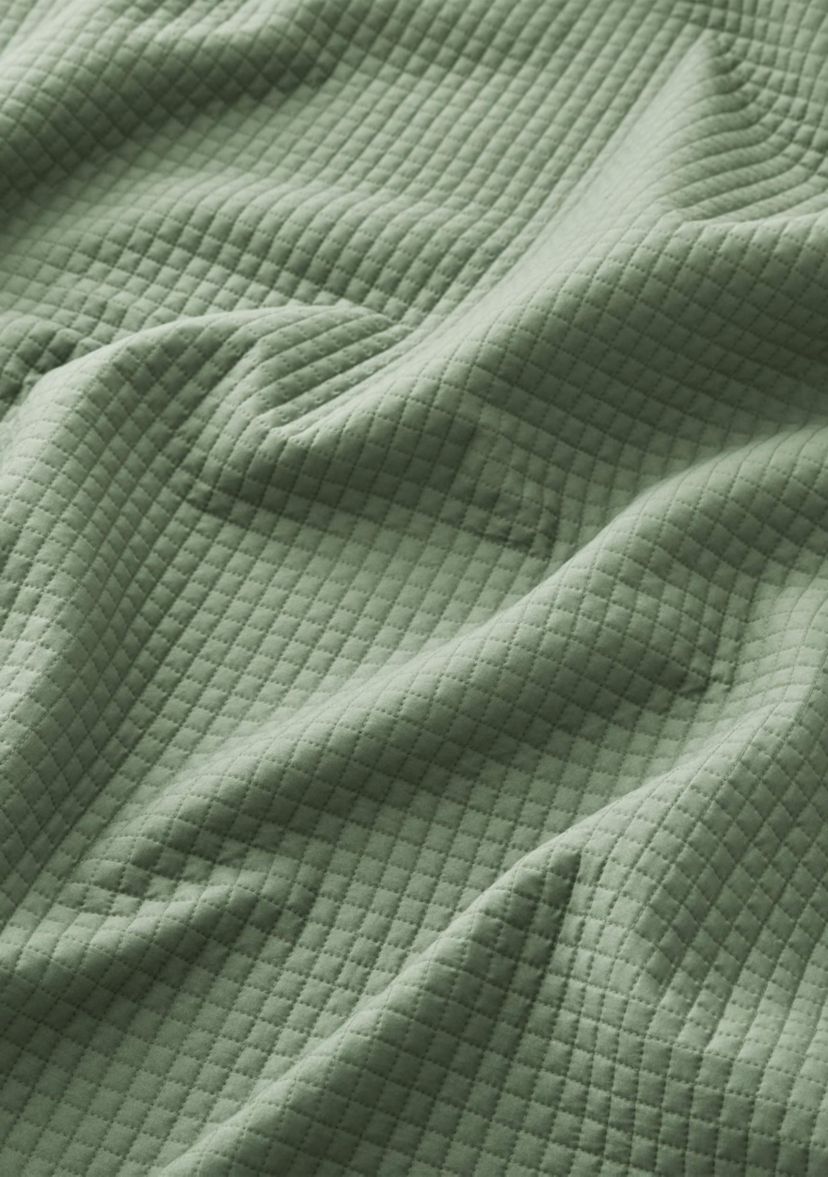 Micro Square Stitch Quilted Coverlet Set