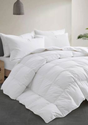 All Season Soft Microfiber White Goose Feather Fiber Comforter