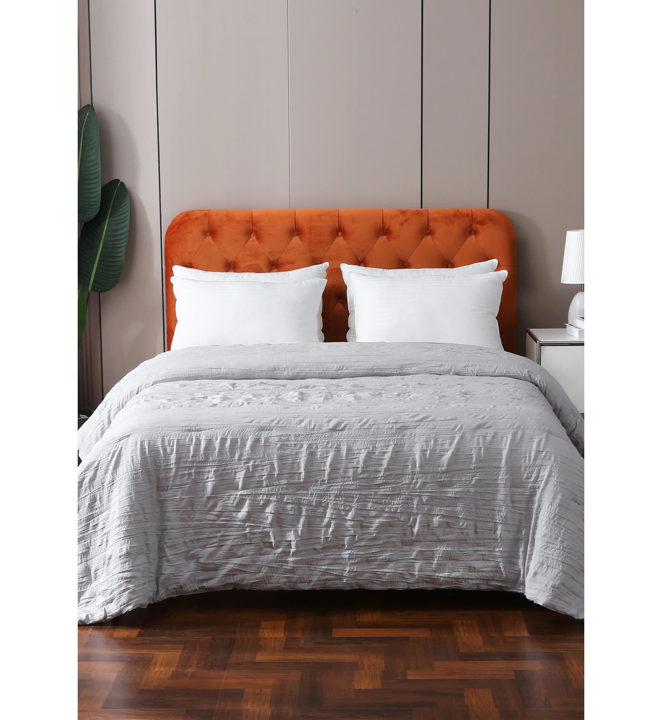 Crinkled Down Alternative Blanket King White