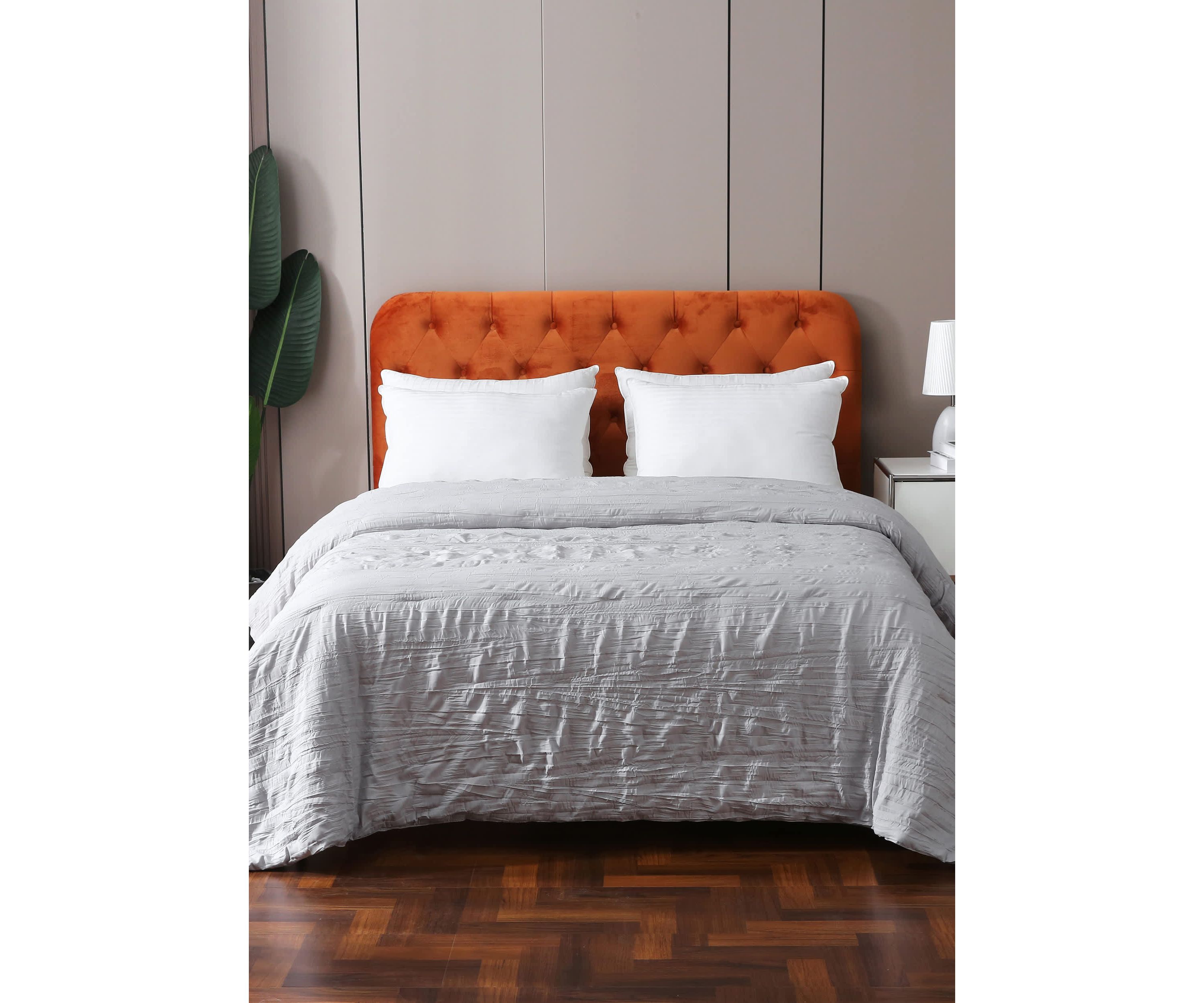 Crinkled Down Alternative Blanket King White