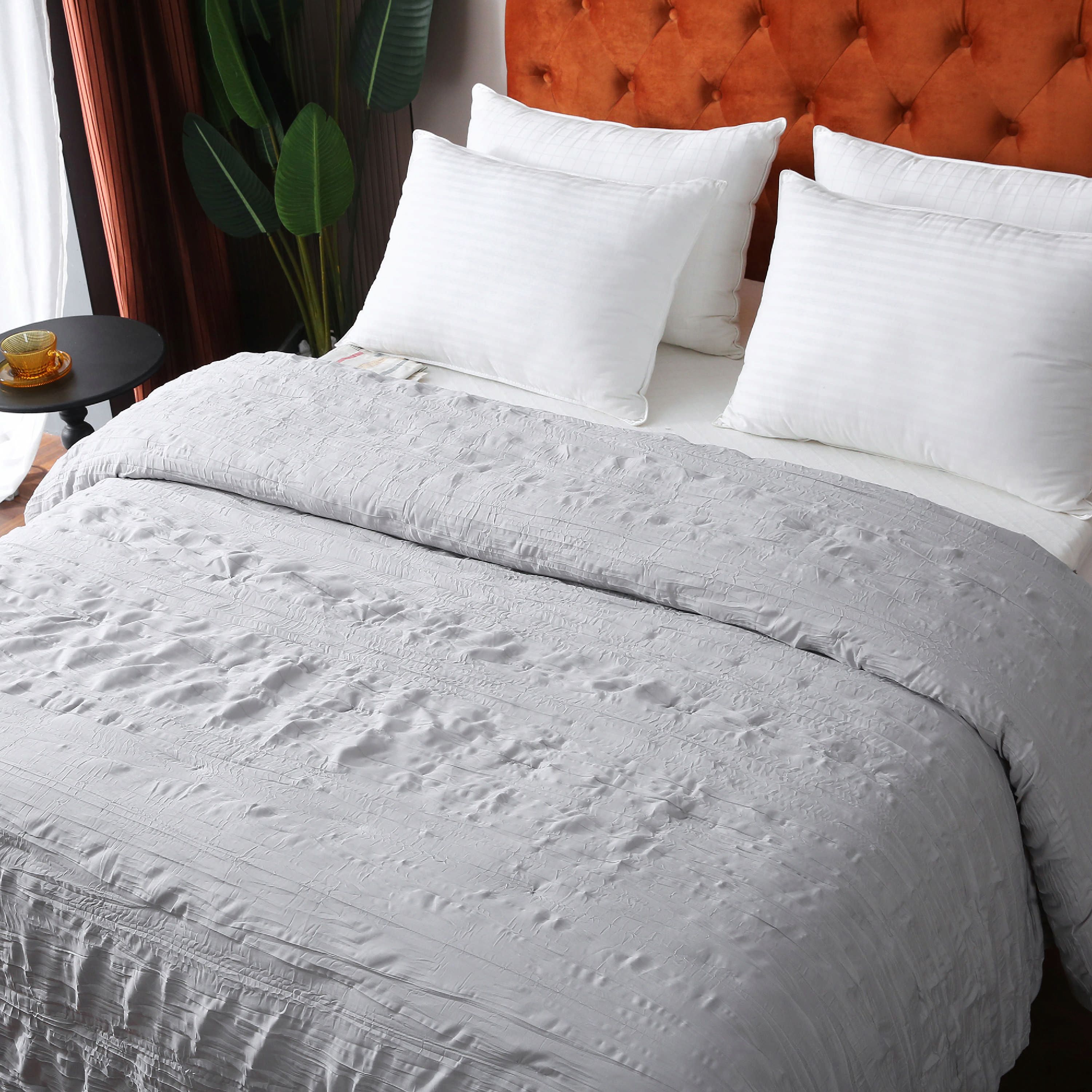 Crinkled Down Alternative Blanket King White