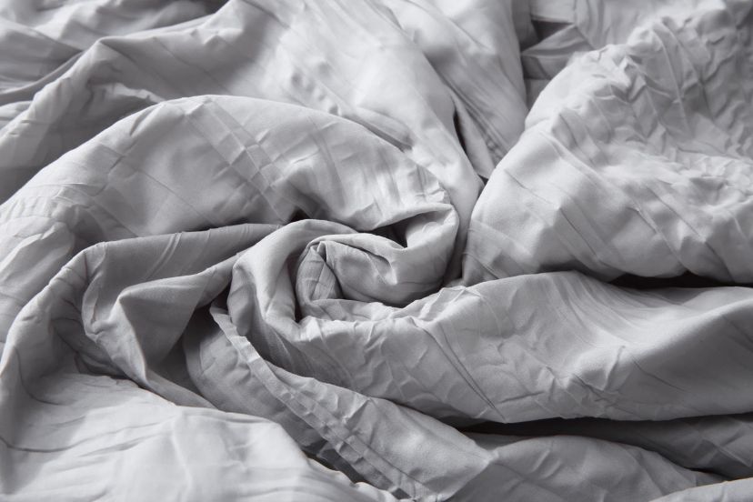 Crinkled Down Alternative Blanket King White