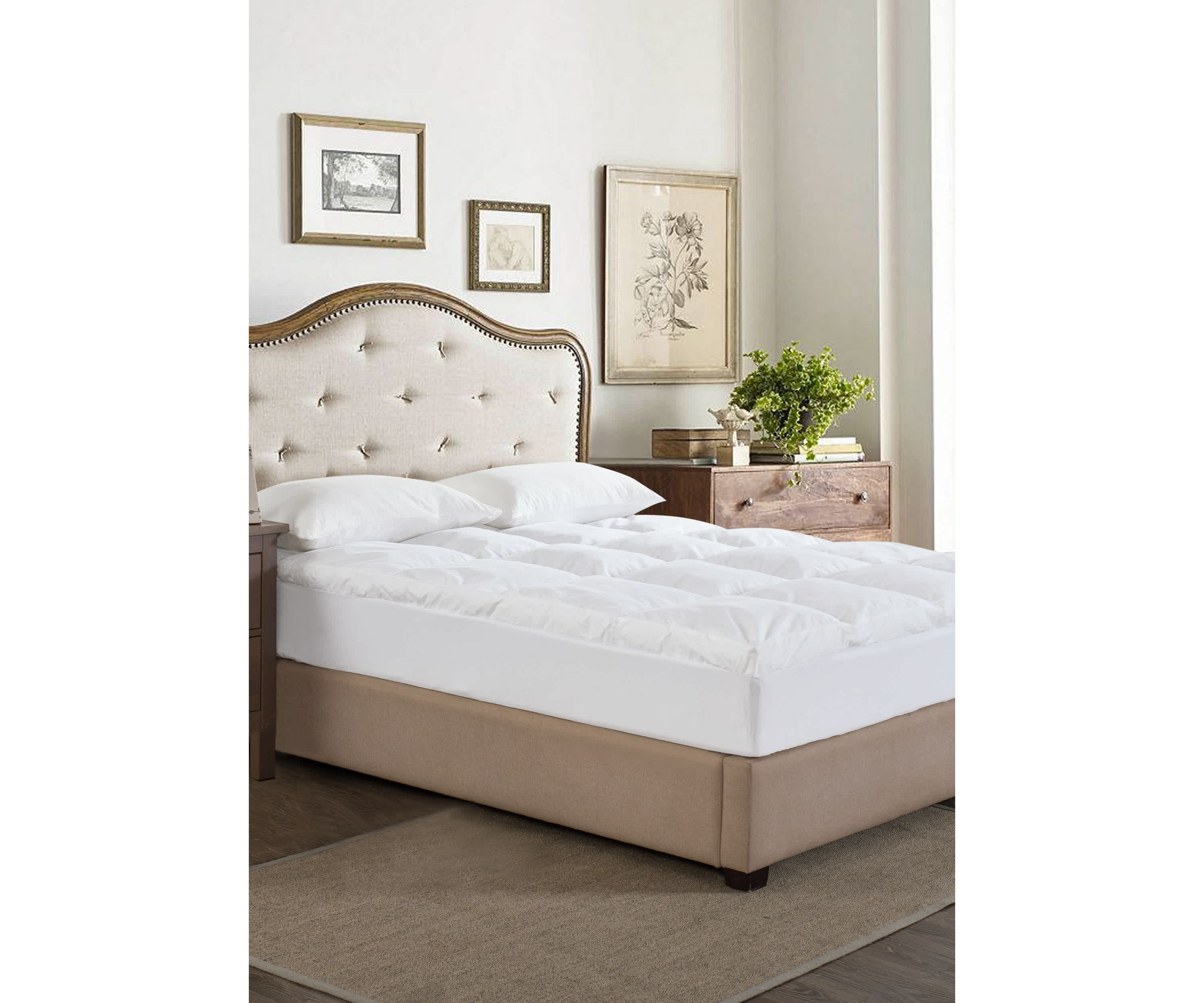 Dual Chamber Down Alternative and Nano Feather Twin Mattress Topper