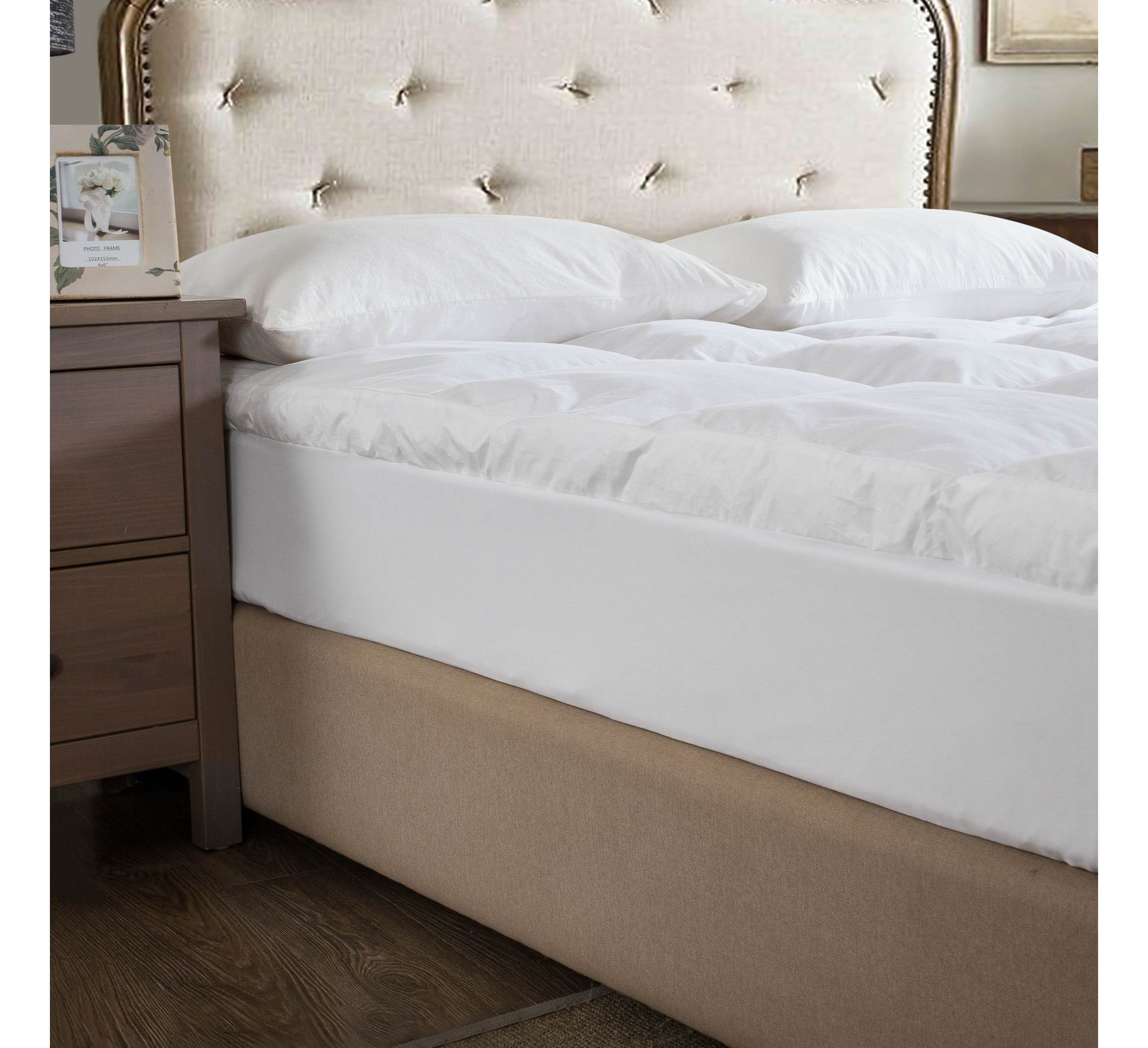 Dual Chamber Down Alternative and Nano Feather Twin Mattress Topper