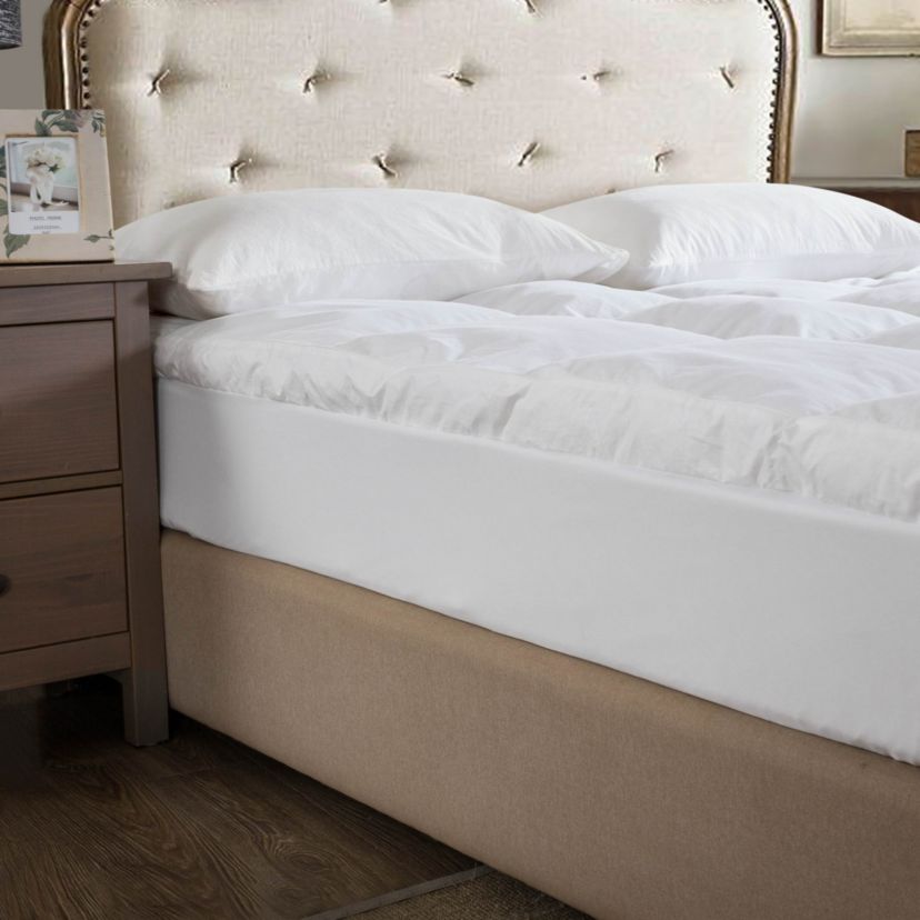 Dual Chamber Down Alternative and Nano Feather Twin Mattress Topper