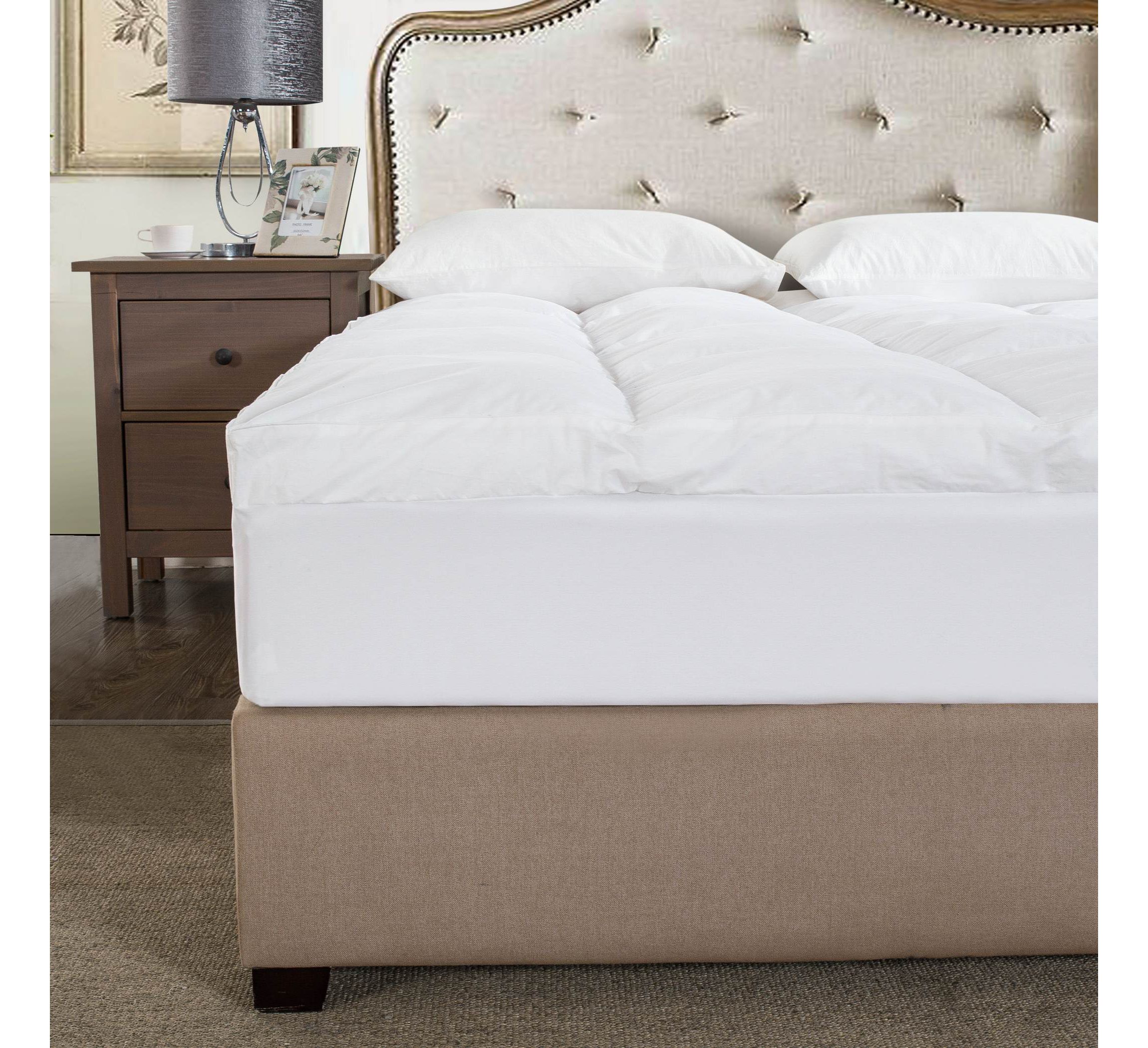 Dual Chamber Down Alternative and Nano Feather Twin Mattress Topper