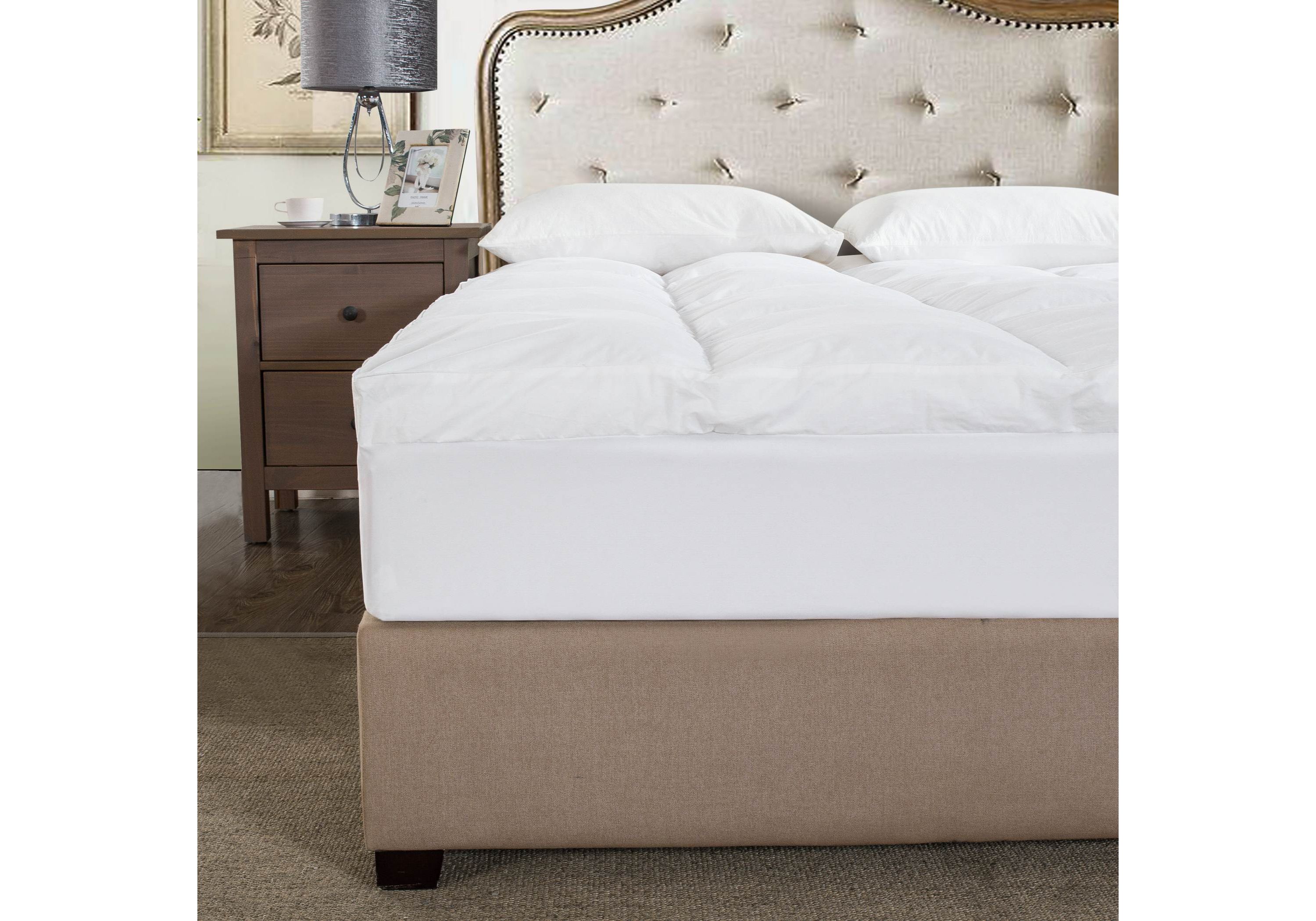 Dual Chamber Down Alternative and Nano Feather Twin Mattress Topper